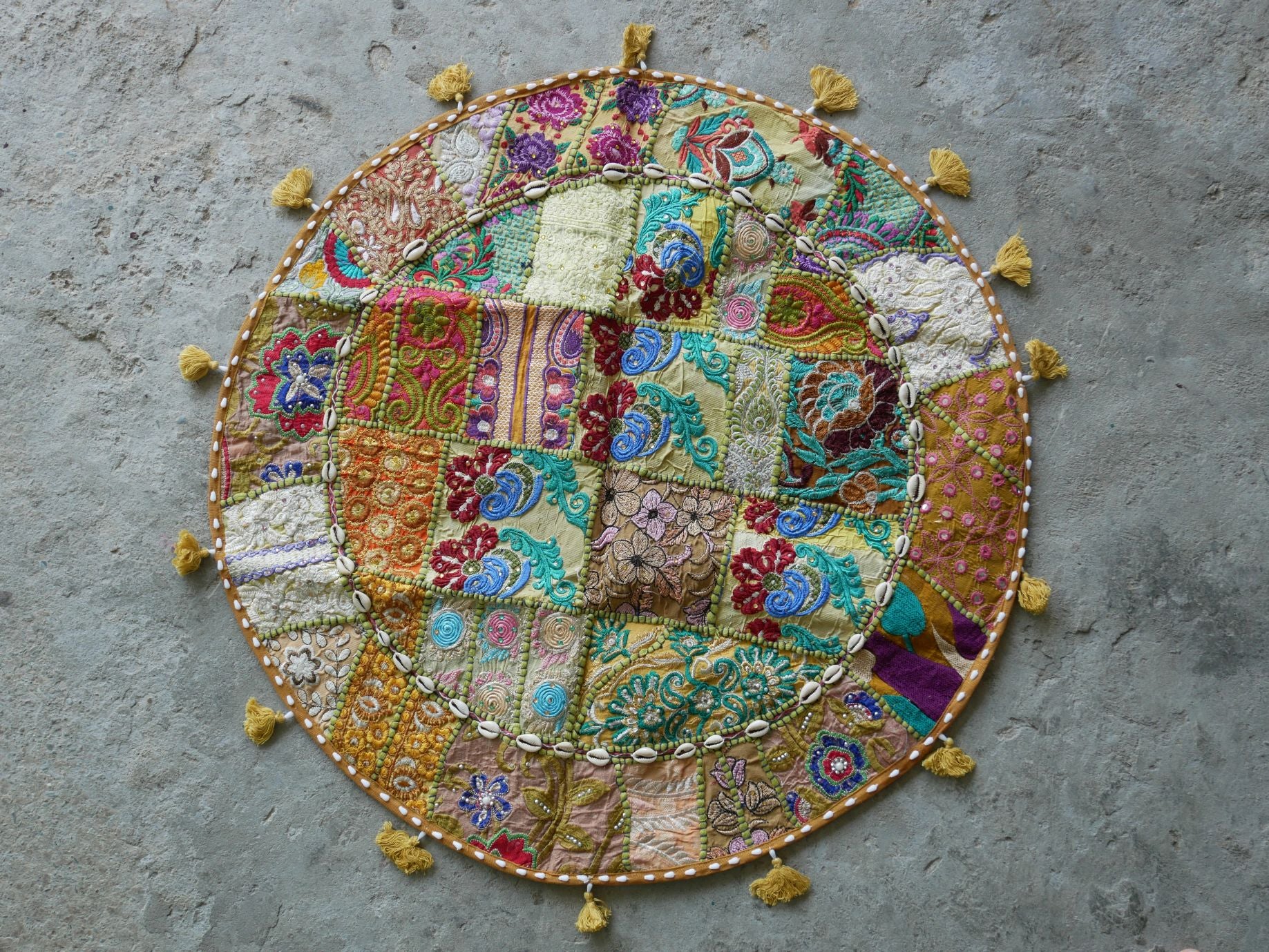 Floor pillow "Masala" - Indian floor seating | Colorful meditation cushion - boho floor pillow - Cover only - The Shanti Home