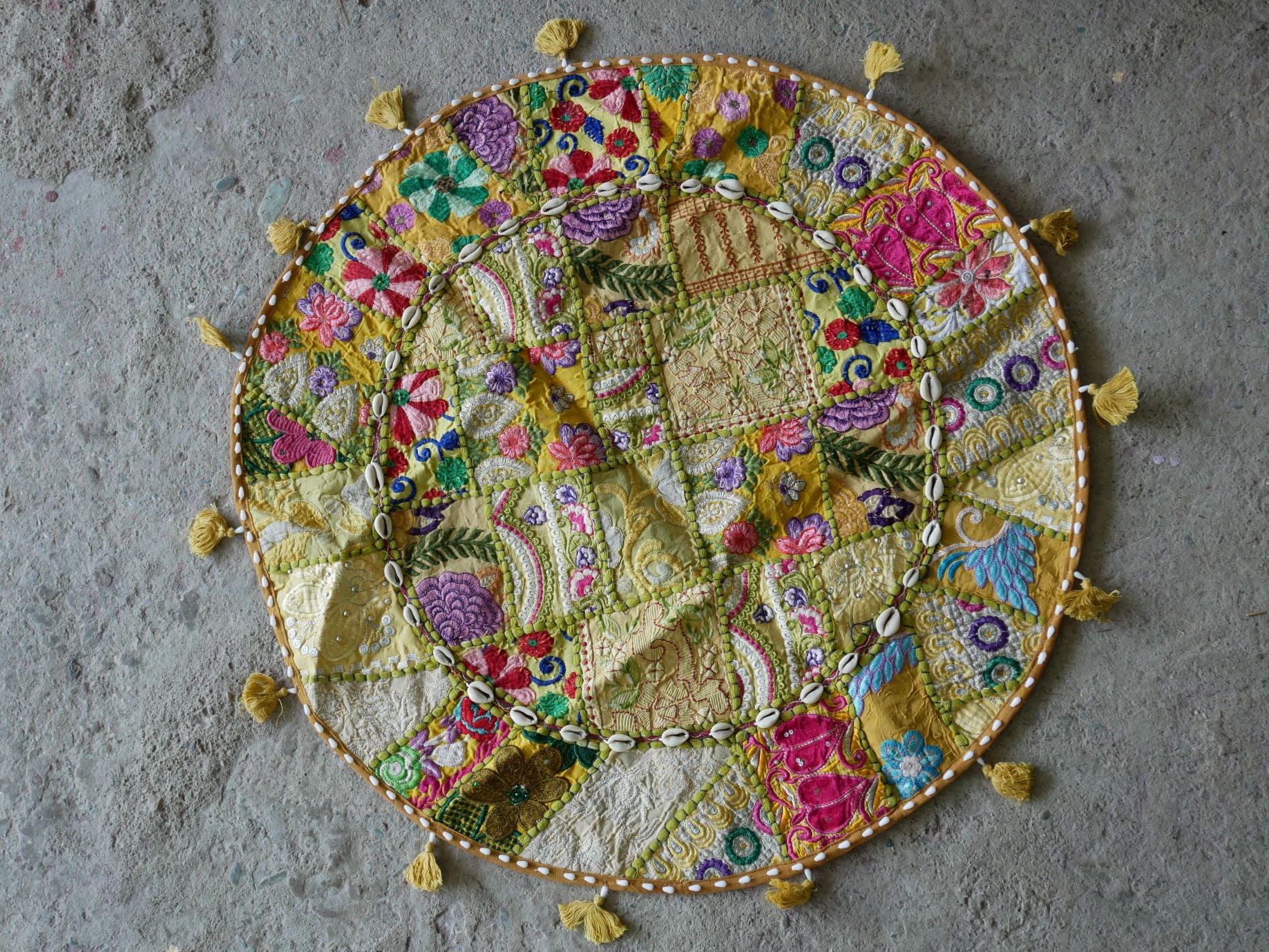 Floor pillow "Masala" - Indian floor seating | Colorful meditation cushion - boho floor pillow - Cover only - The Shanti Home