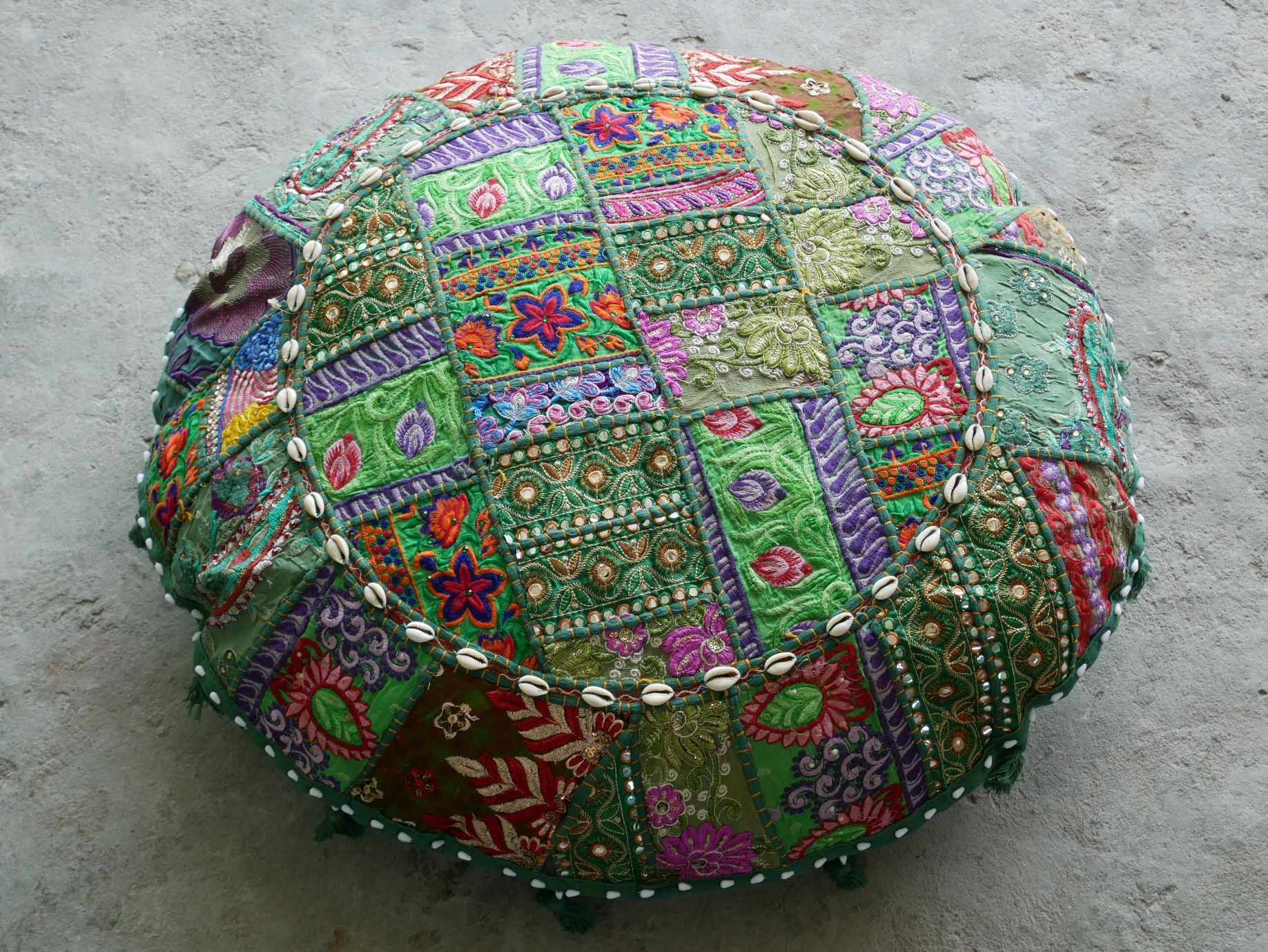 Floor pillow "Boho Jungle" large floor cushion cover or meditation cushion (cover only) - The Shanti Home