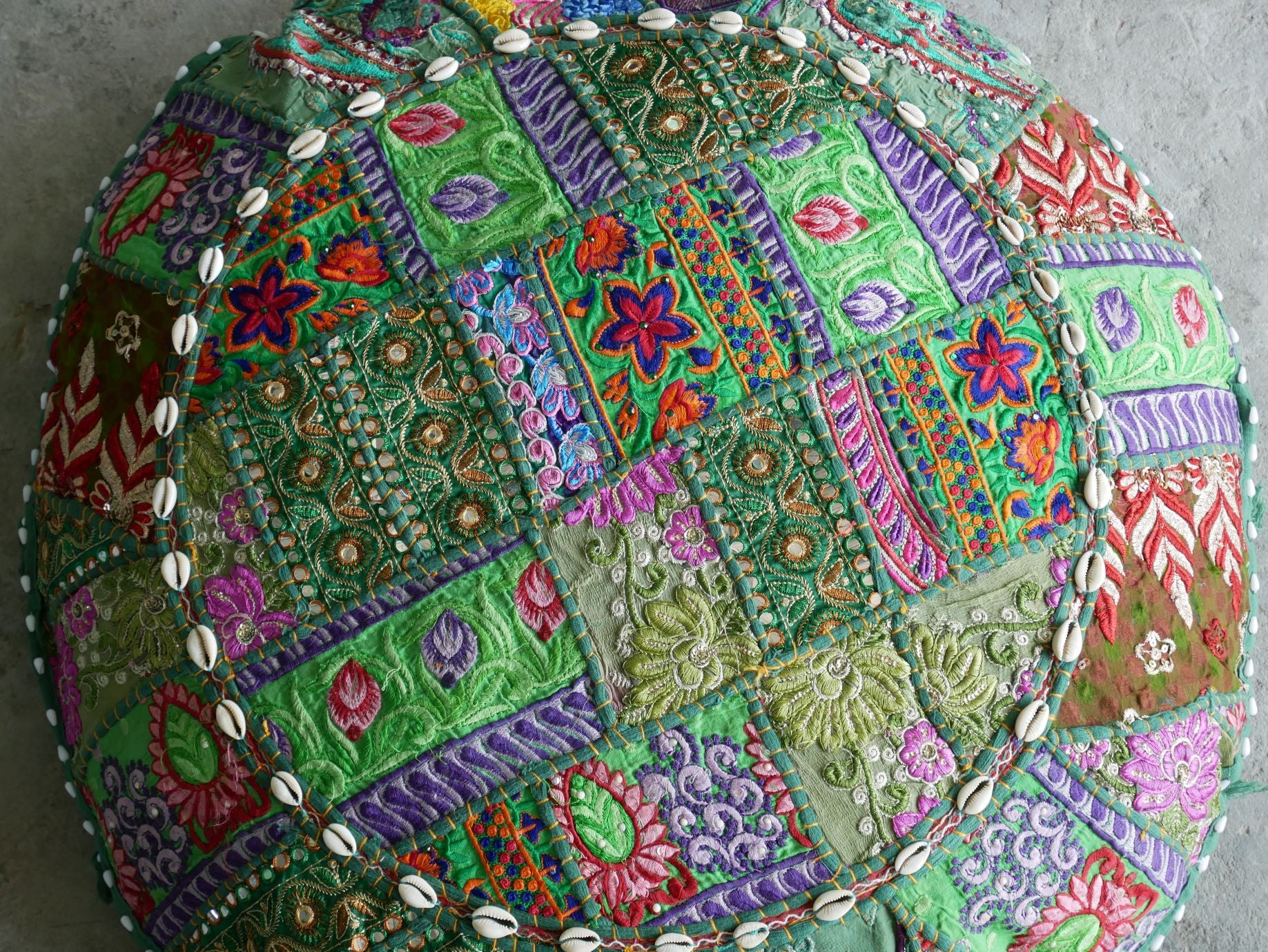 Floor pillow "Boho Jungle" large floor cushion cover or meditation cushion (cover only) - The Shanti Home