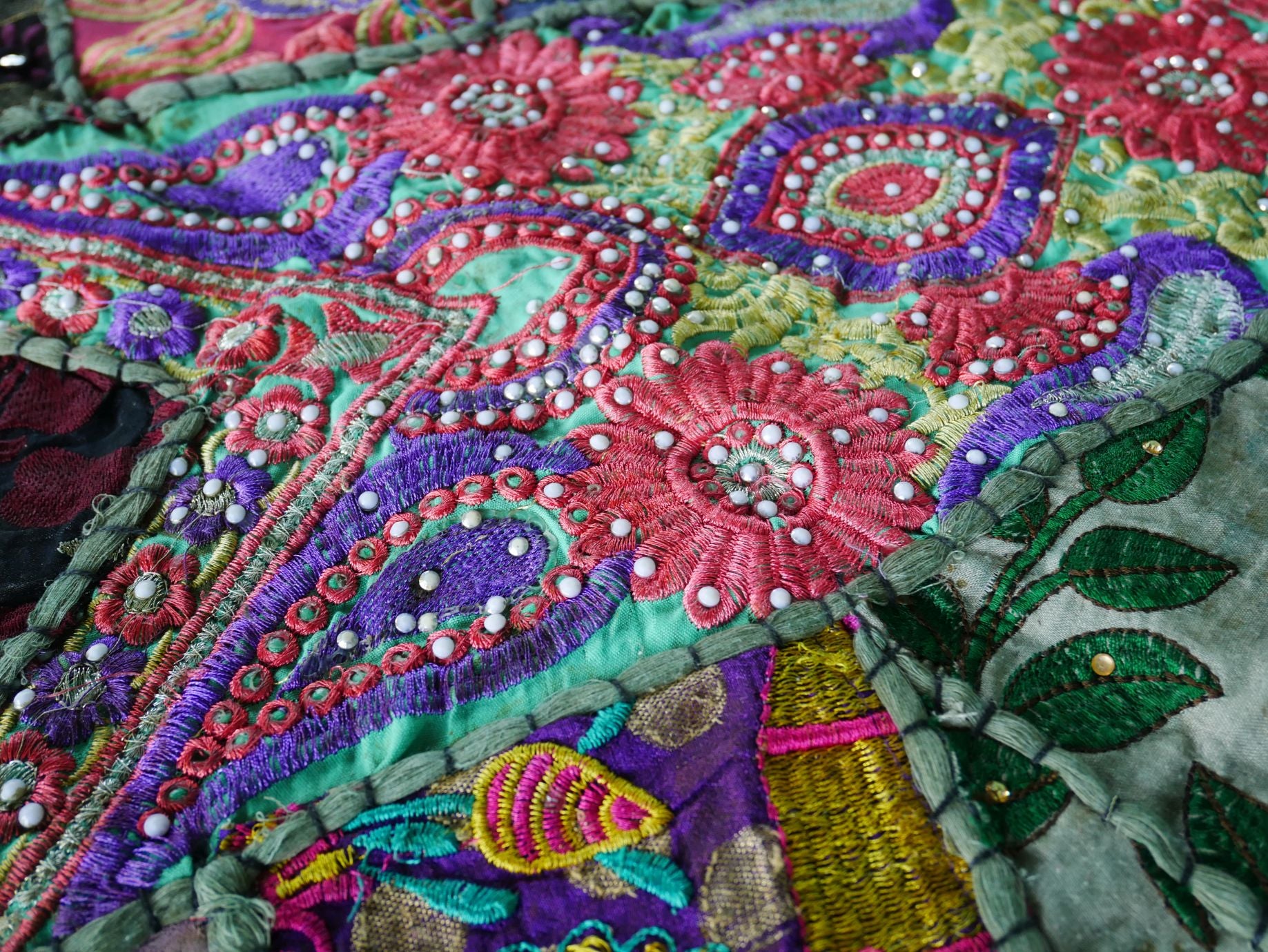 Table runner - wall tapestry boho style Indian wall hanging colorful table runner