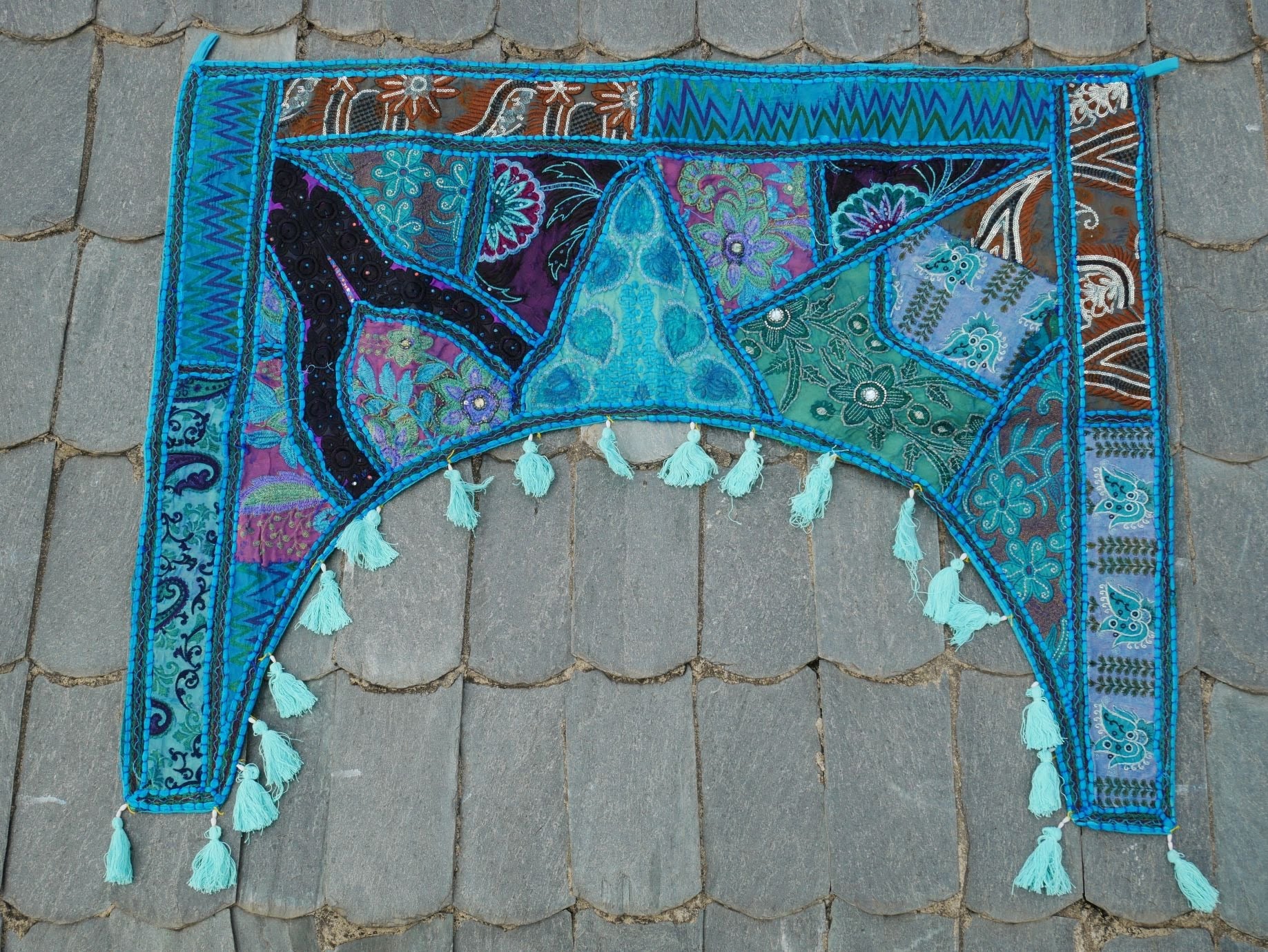 Indian door hanging - Toran - Colorful door Decor or wall tapestry for bohemian wall decor and hippie home