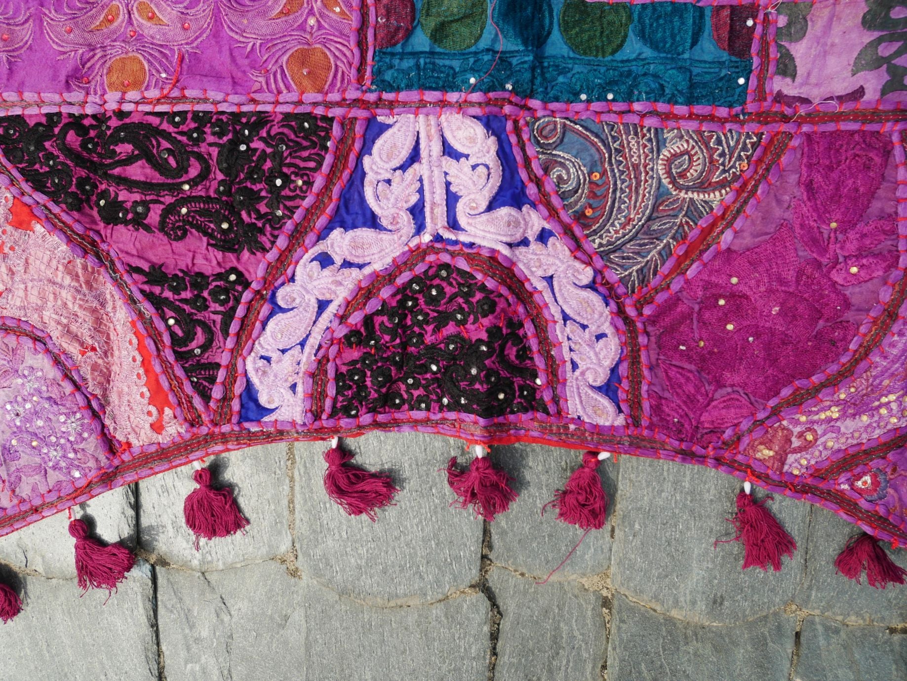 Large Door Hanging 78" Indian Entrance Decor - Toran - Boho Wall Decor - Window Valance - The Shanti Home