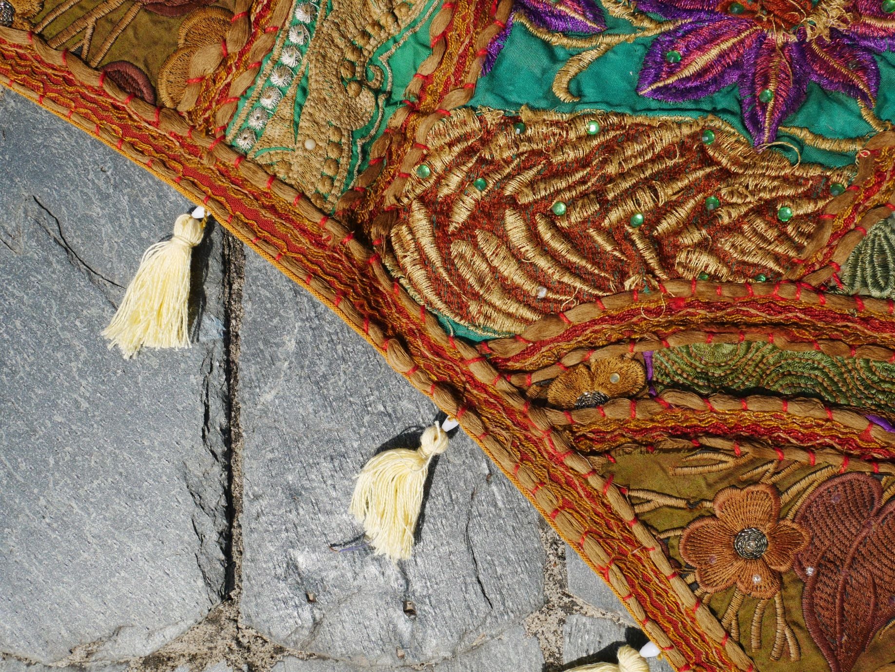 Large Indian Entrance Decor - Toran - Boho Wall Decor - Window Valance - The Shanti Home