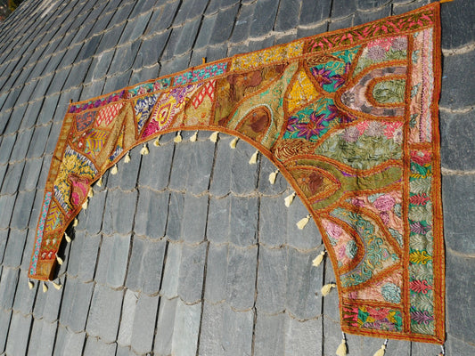 Large Indian Entrance Decor - Toran - Boho Wall Decor - Window Valance - The Shanti Home