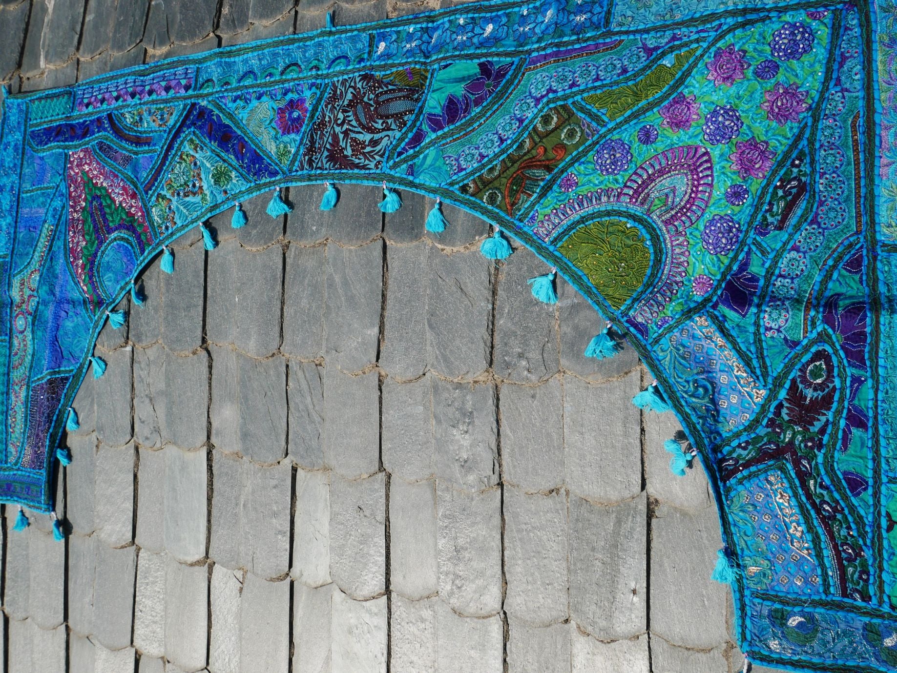 Large Door Hanging - Indian Entrance Decor - Toran - Boho Wall Decor - Window Valance - The Shanti Home