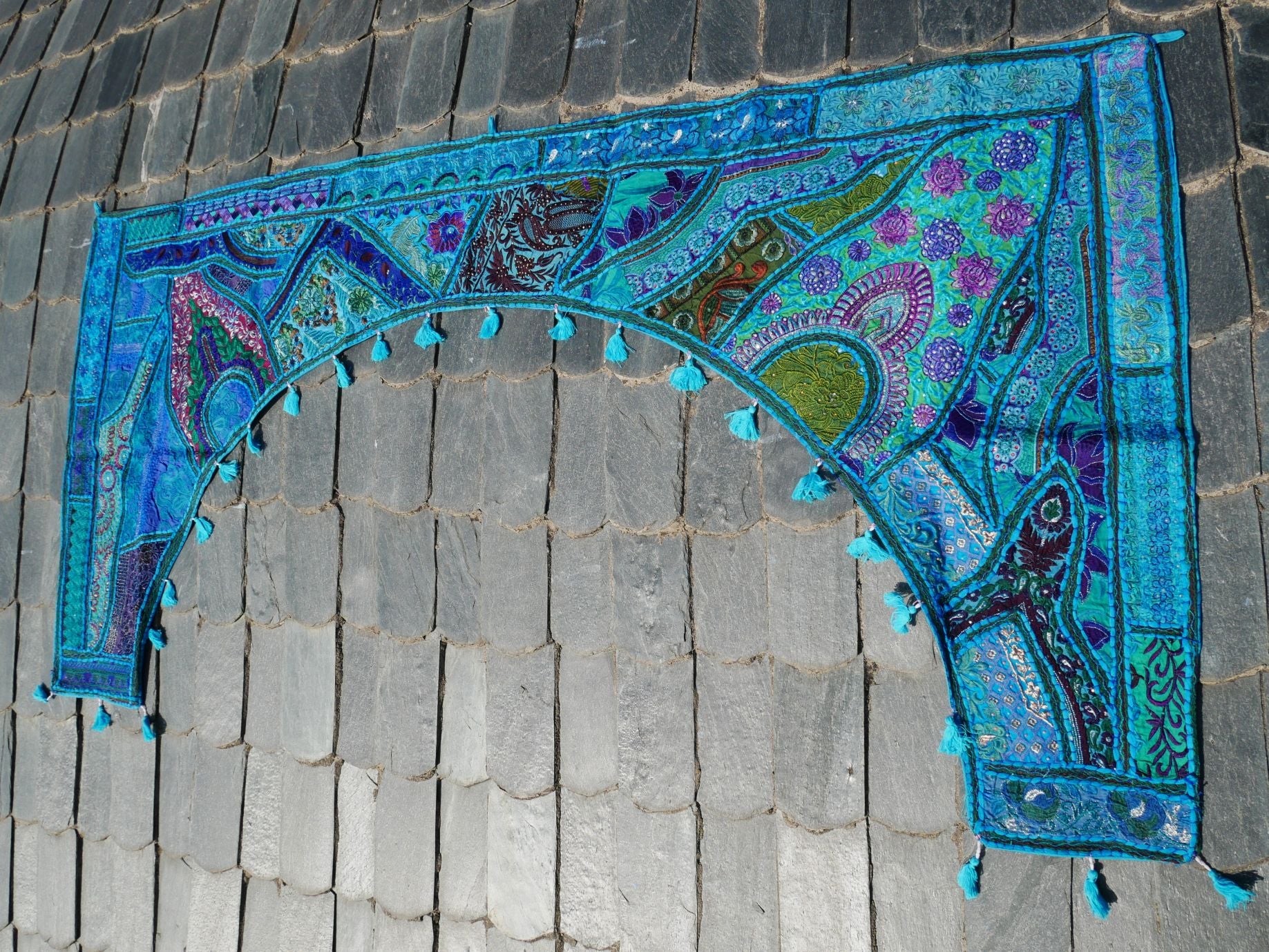 Large Door Hanging - Indian Entrance Decor - Toran - Boho Wall Decor - Window Valance - The Shanti Home