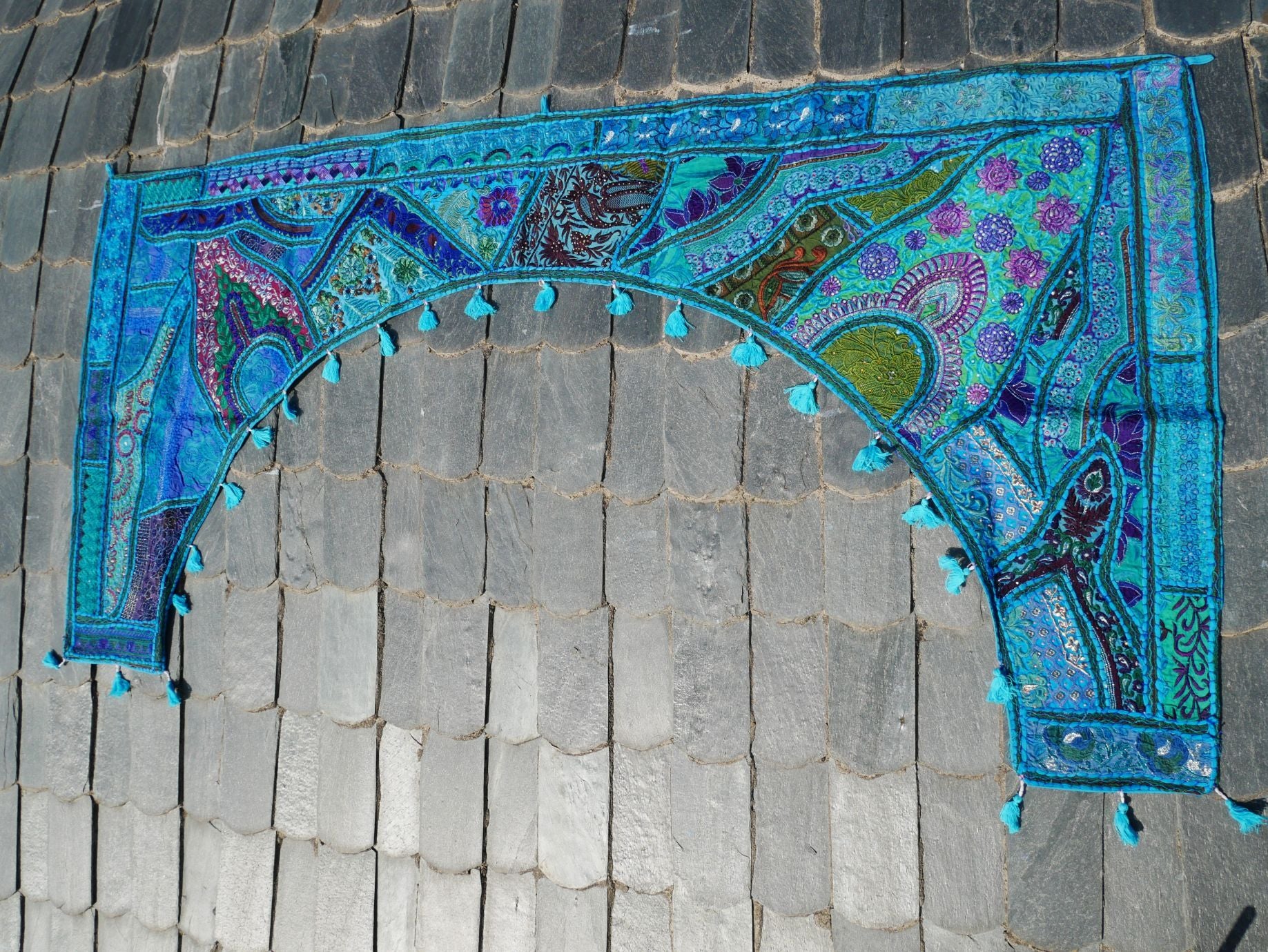 Large Door Hanging - Indian Entrance Decor - Toran - Boho Wall Decor - Window Valance - The Shanti Home