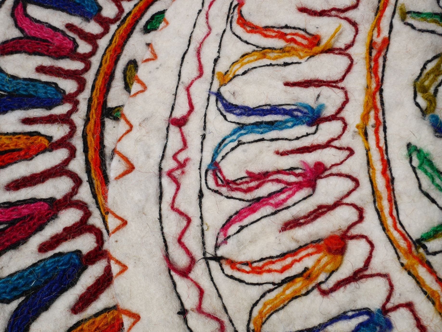 Floor seating pad, meditation cushion felted chair pad | boho seat pad - Namda - The Shanti Home