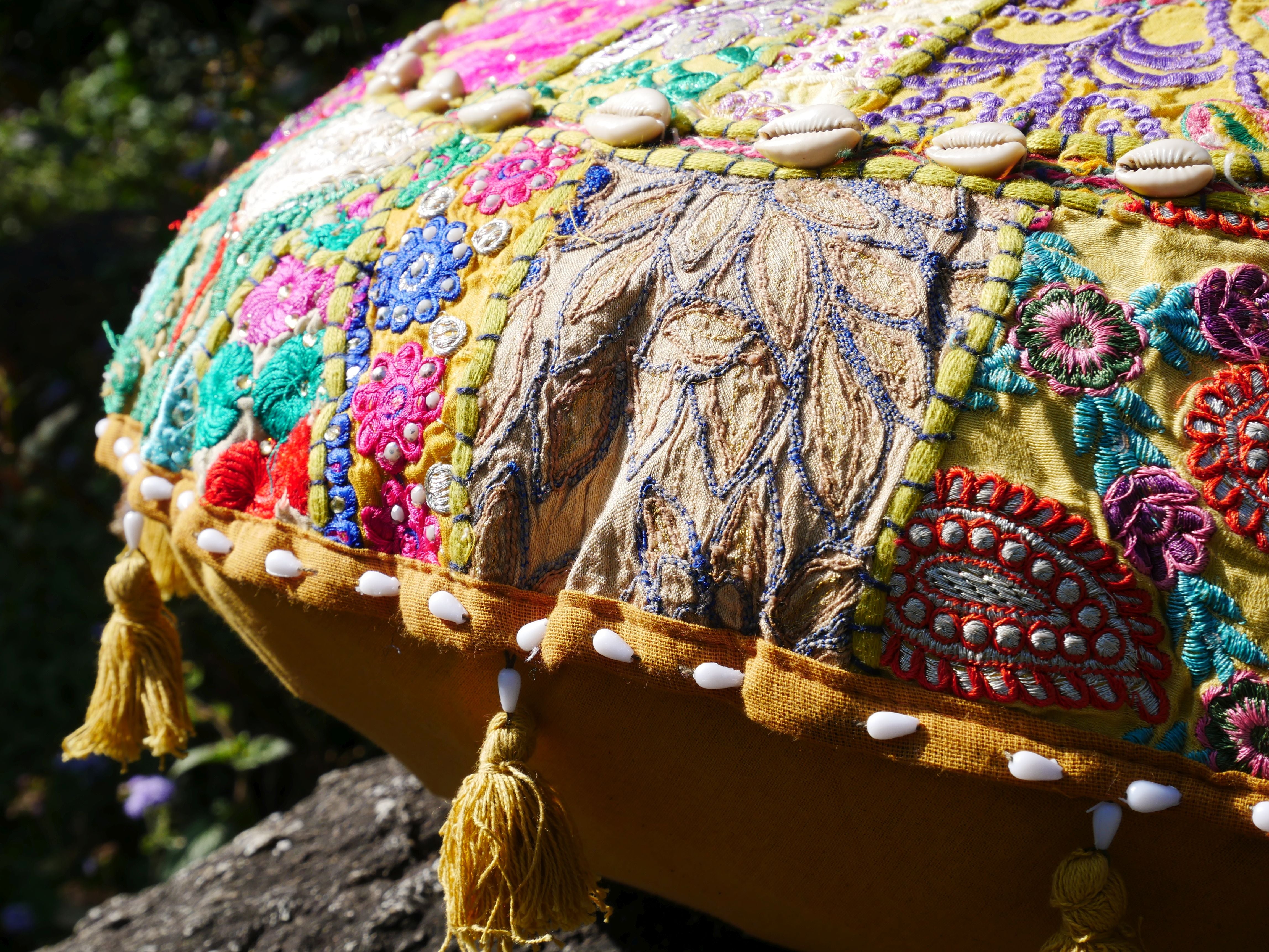 Floor pillow "Masala" - Indian floor seating | Colorful meditation cushion - boho floor pillow - Cover only - The Shanti Home