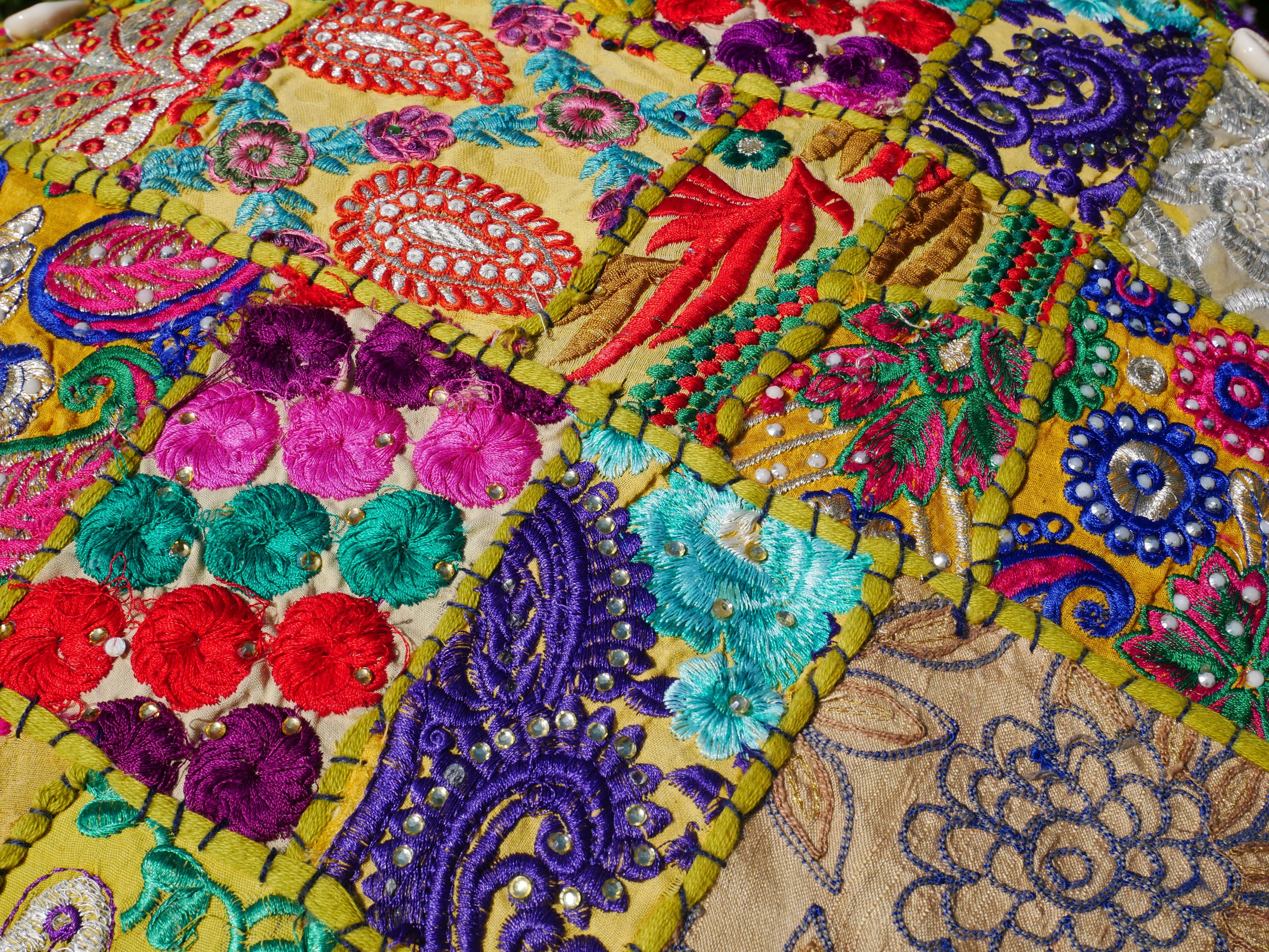 Floor pillow "Masala" - Indian floor seating | Colorful meditation cushion - boho floor pillow - Cover only - The Shanti Home