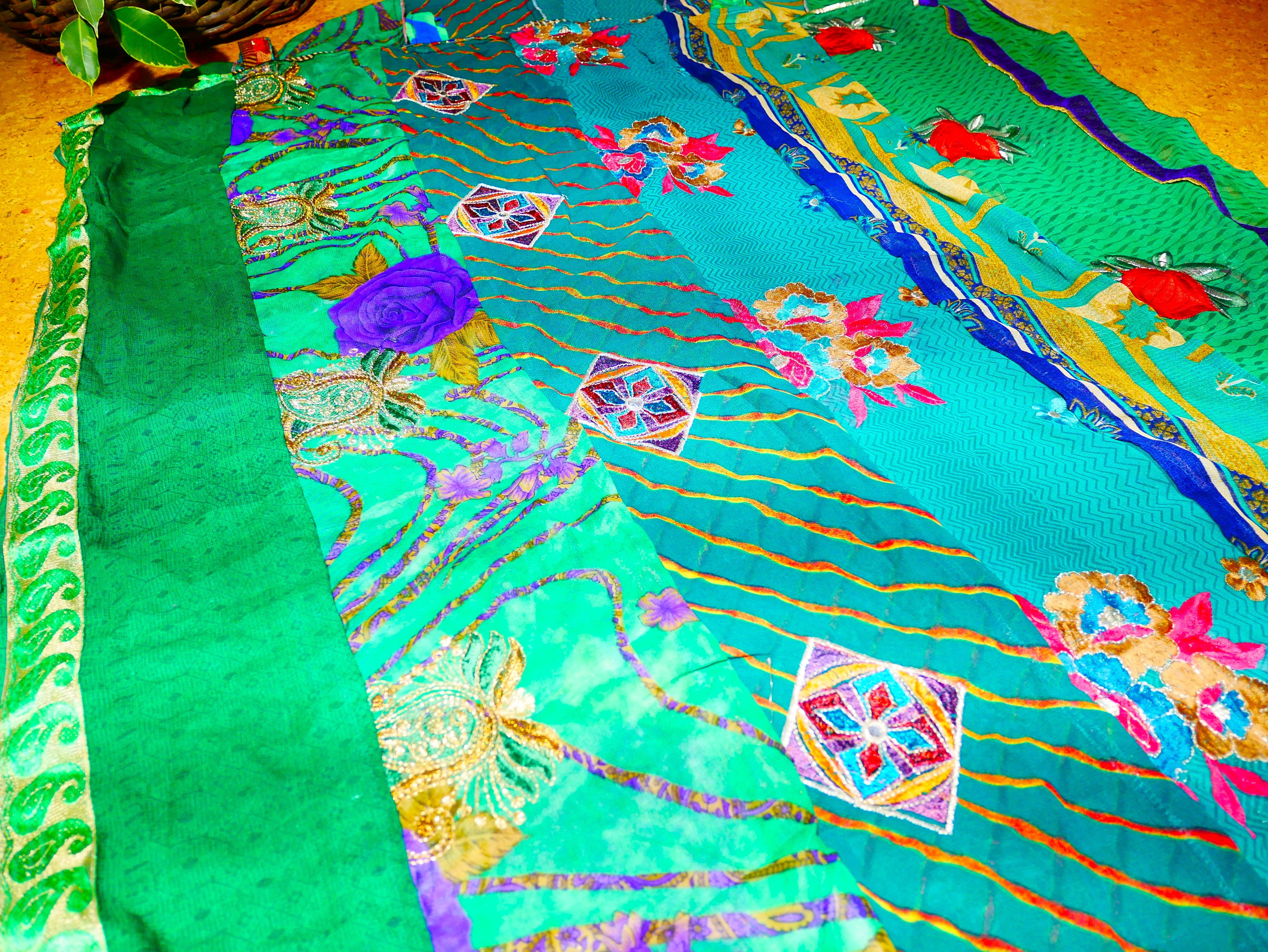 Boho curtains Indian saree curtain | handmade patchwork curtains for bohemian window decor - The Shanti Home