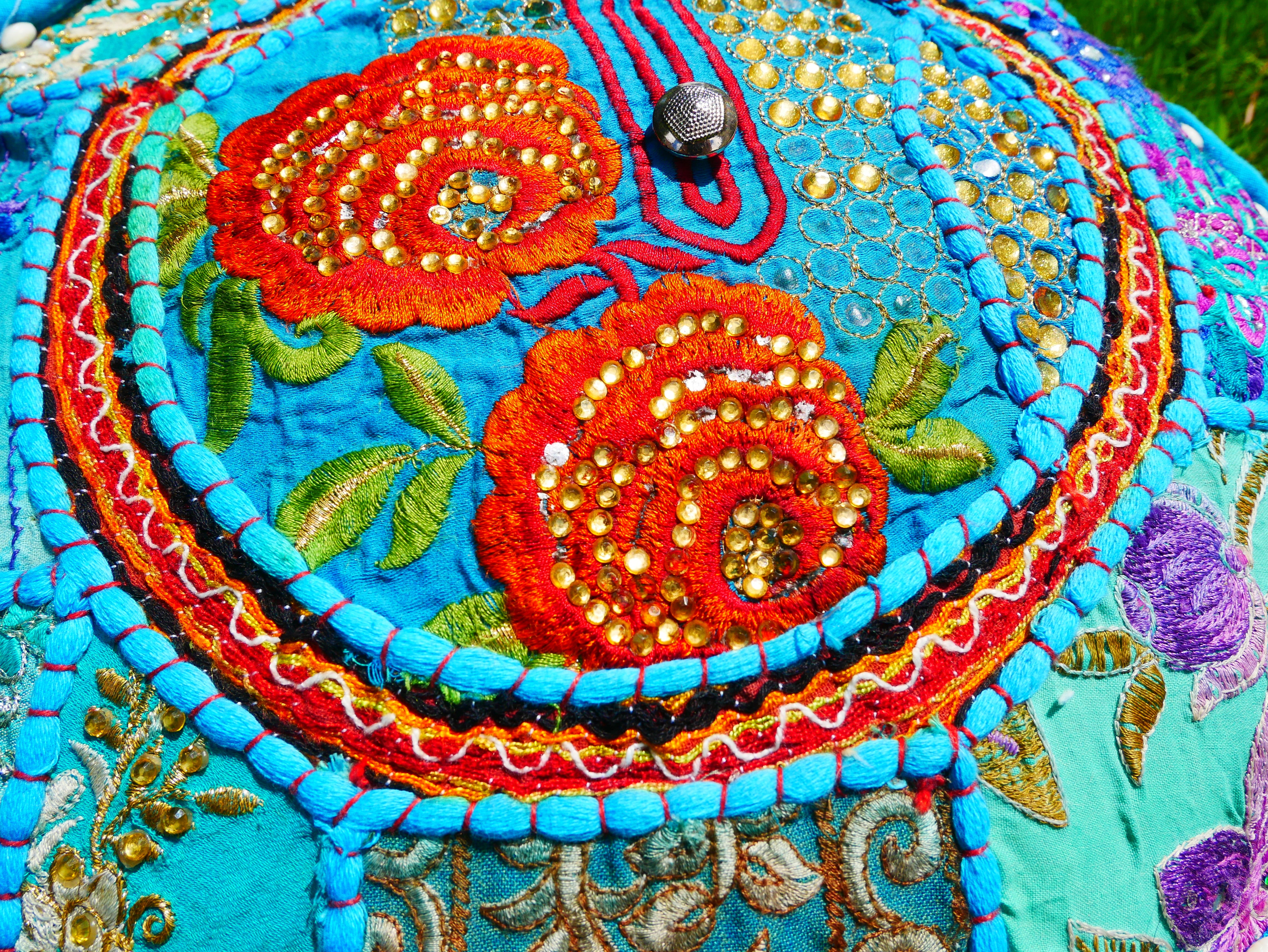 Almohada de suelo boho - Funda de cojín de meditación - Cojín de retales indio para sentarse en el suelo