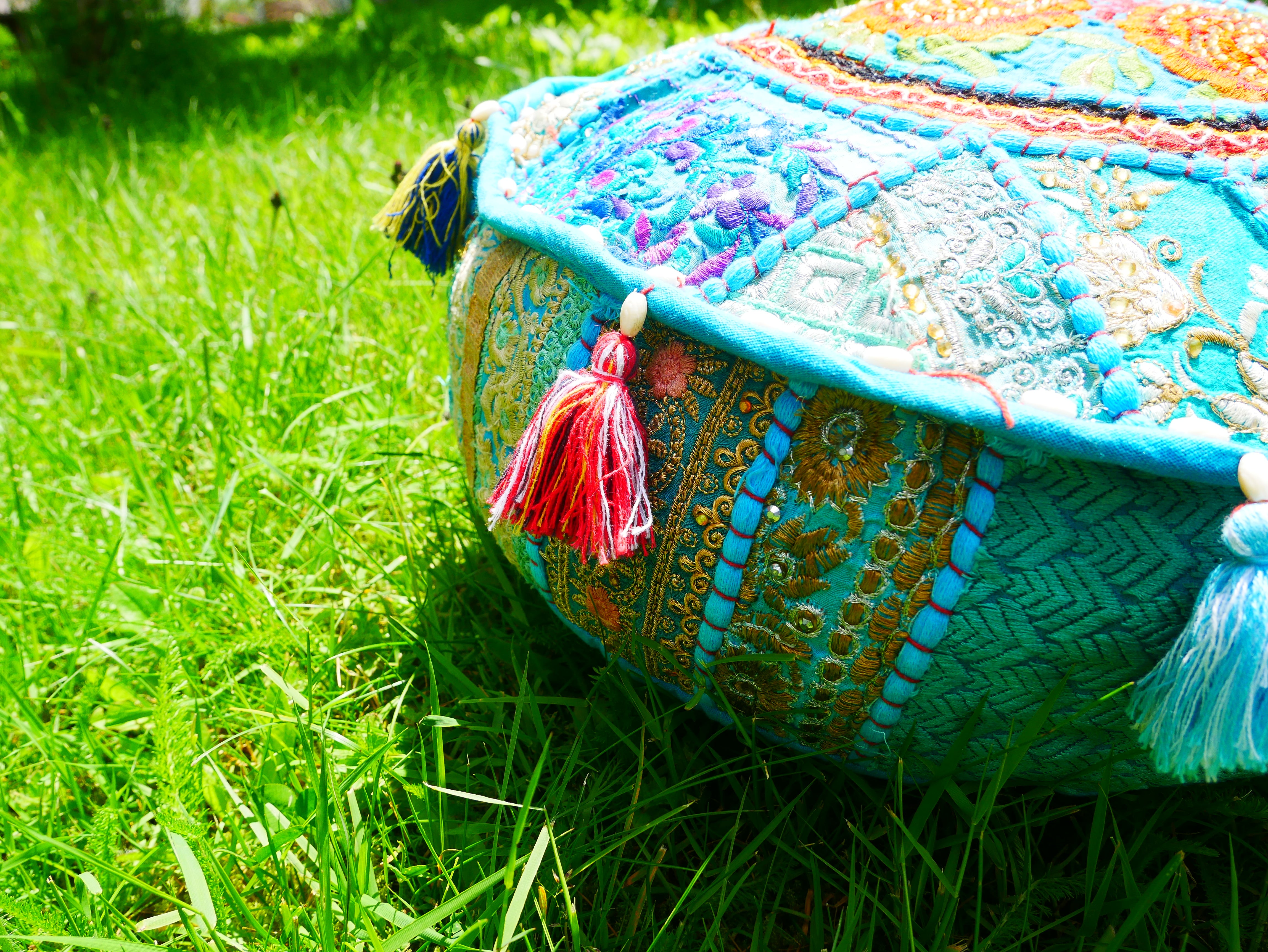 Boho Bodenkissen "Masala" Meditationskissenbezug - indisches Bodensitzkissen Patchwork