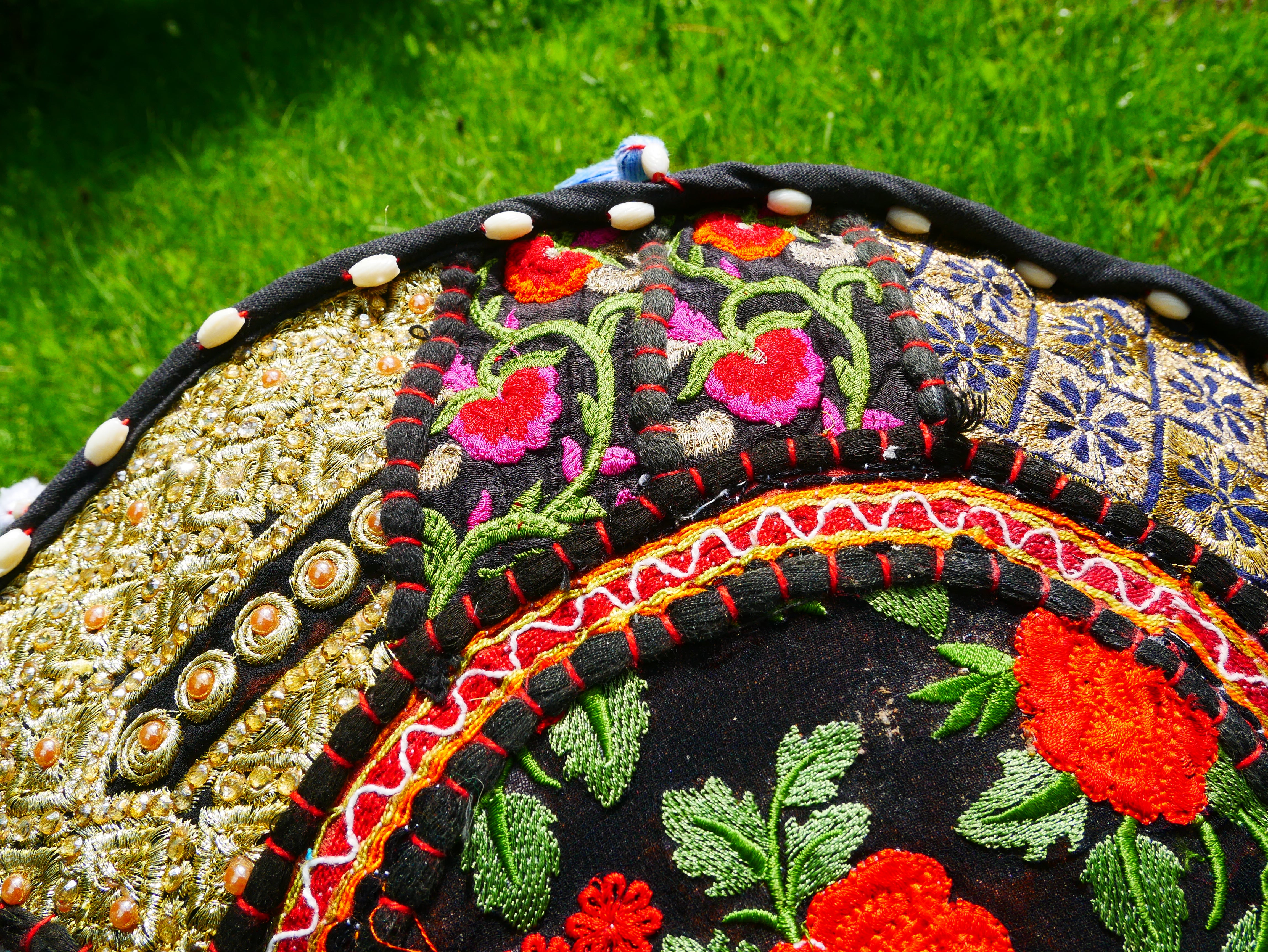 Meditation cushion 16" floor pillow - decor throw pillow for Indian bohemian floor seating - The Shanti Home