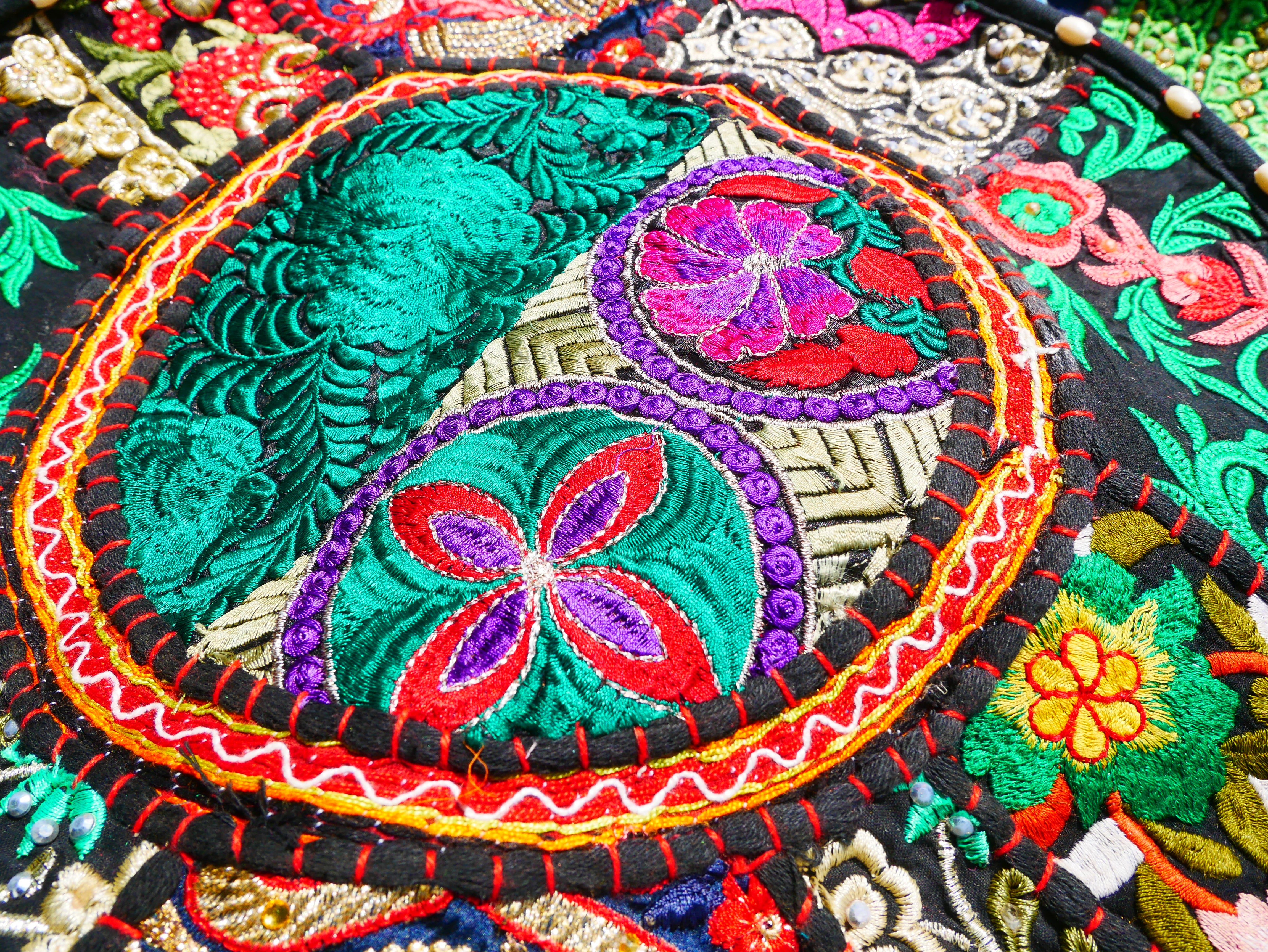 Boho floor pillow - Meditation cushion cover - Indian floor seating patchwork pillow