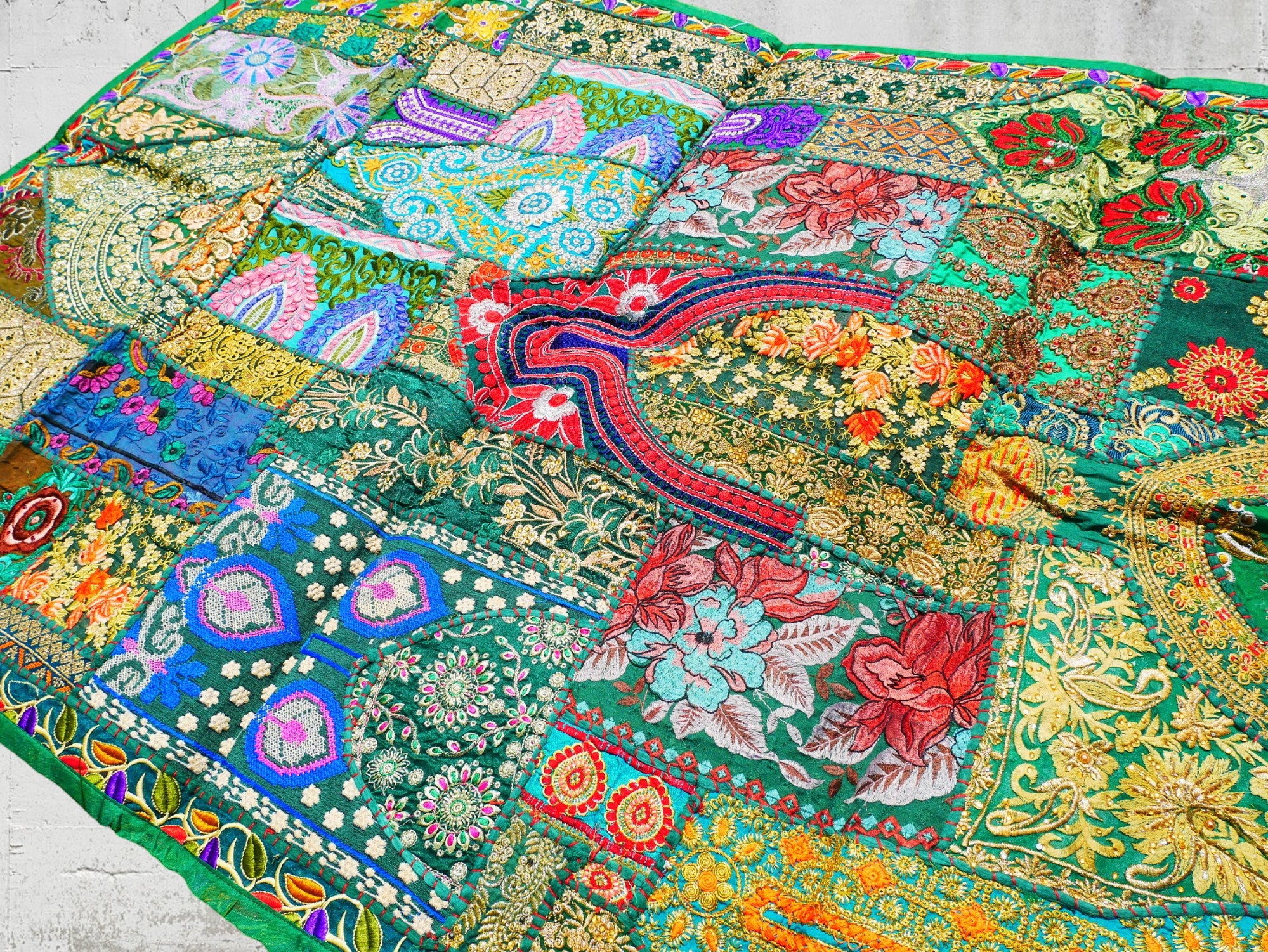 Tapiz de pared boho jungla - Colgante de pared indio - Decoración de pared bohemia hippie