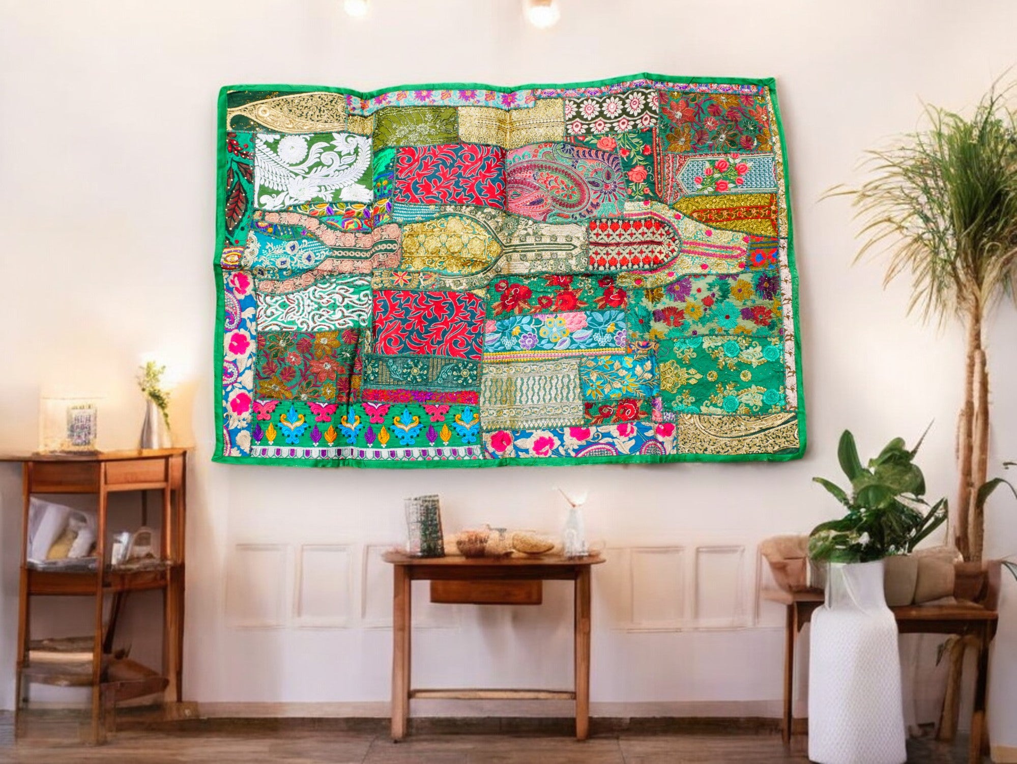 Boho jungle wall tapestry - Indian wall hanging - bohemian hippie wall decor