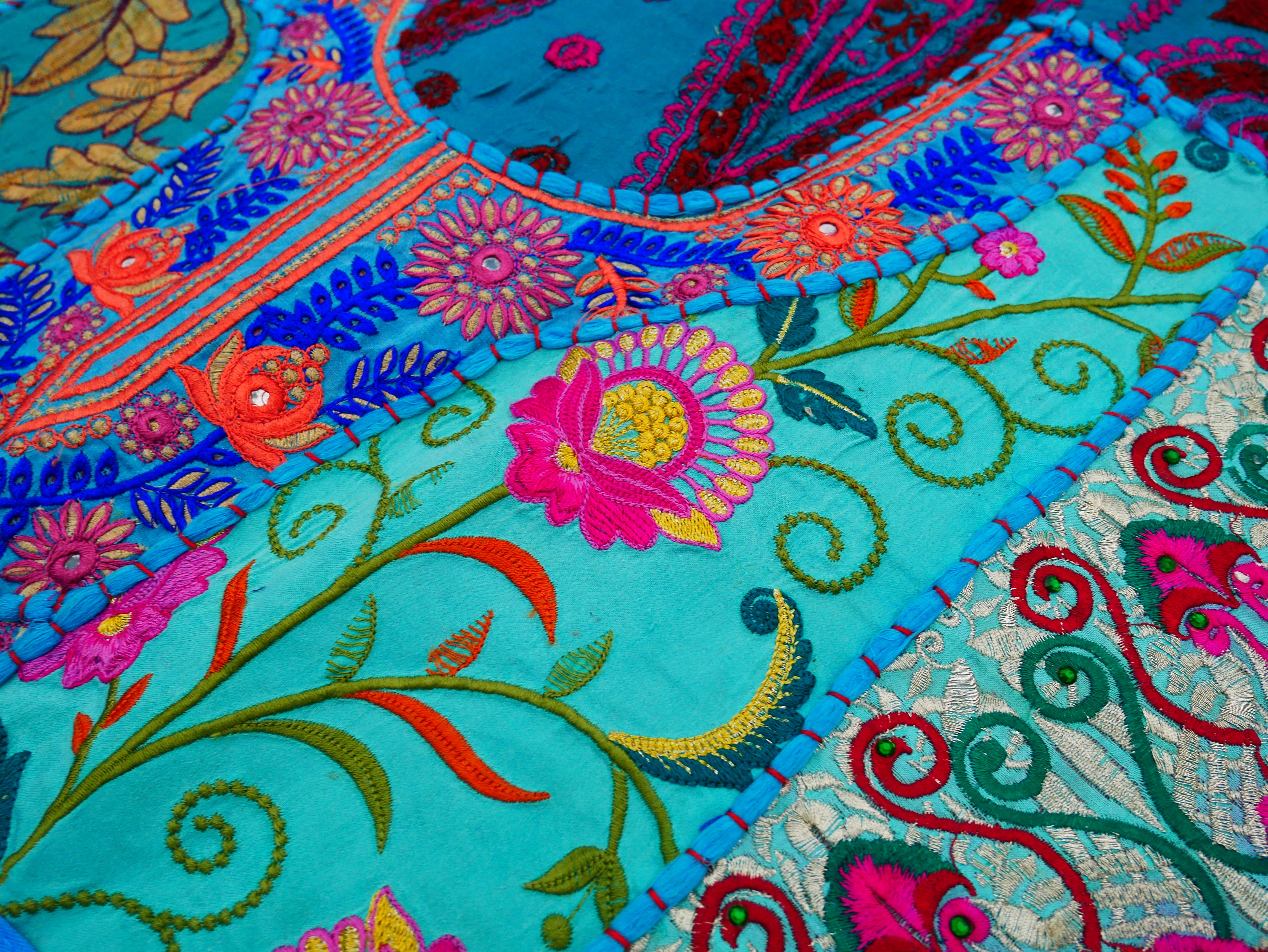 Indian door hanging - Toran - blue wall tapestry for bohemian wall decor and hippie homes - The Shanti Home