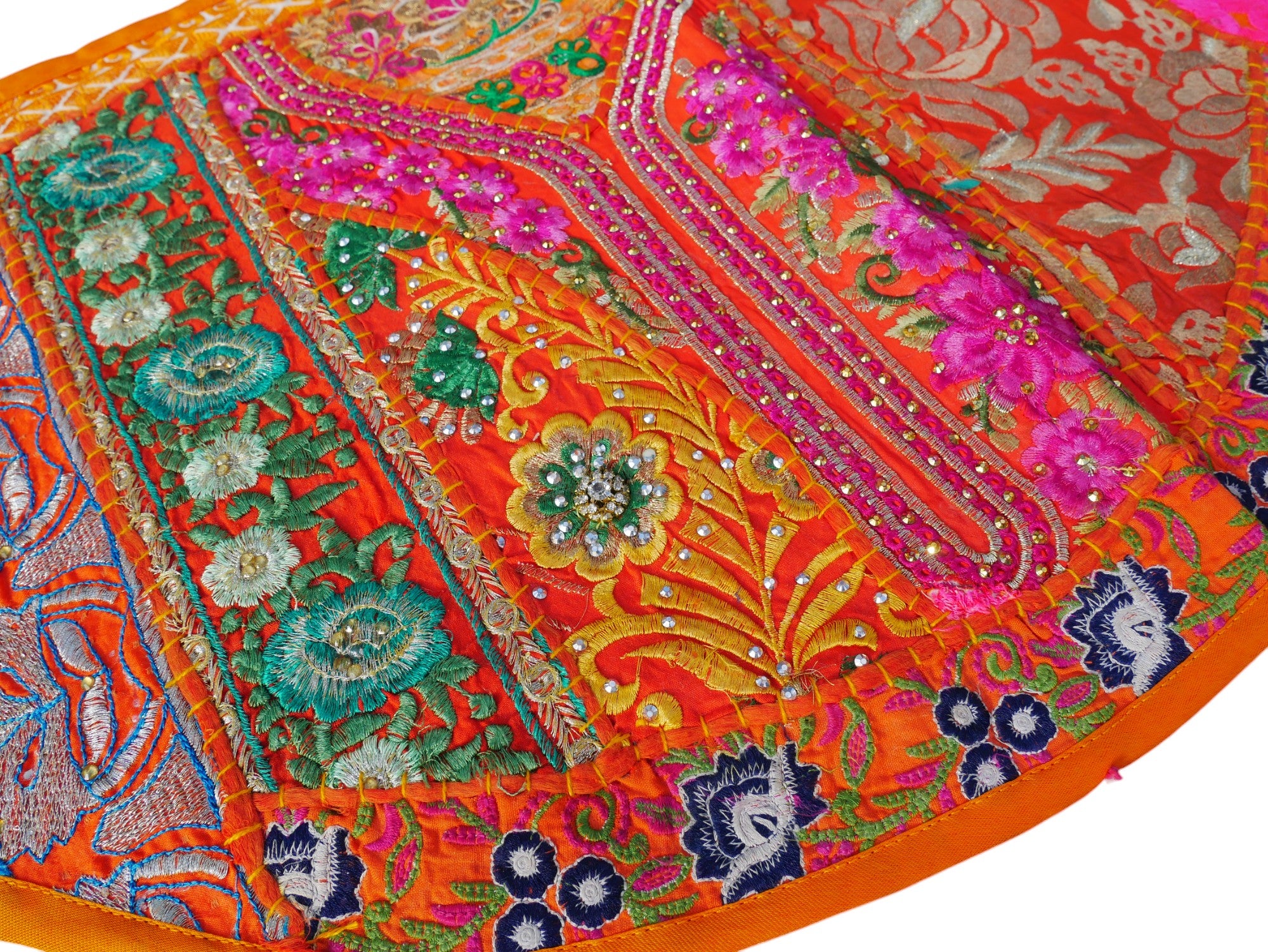 Cortina india para puerta - Toran - tapiz naranja para decoración de pared bohemia y hogares hippies