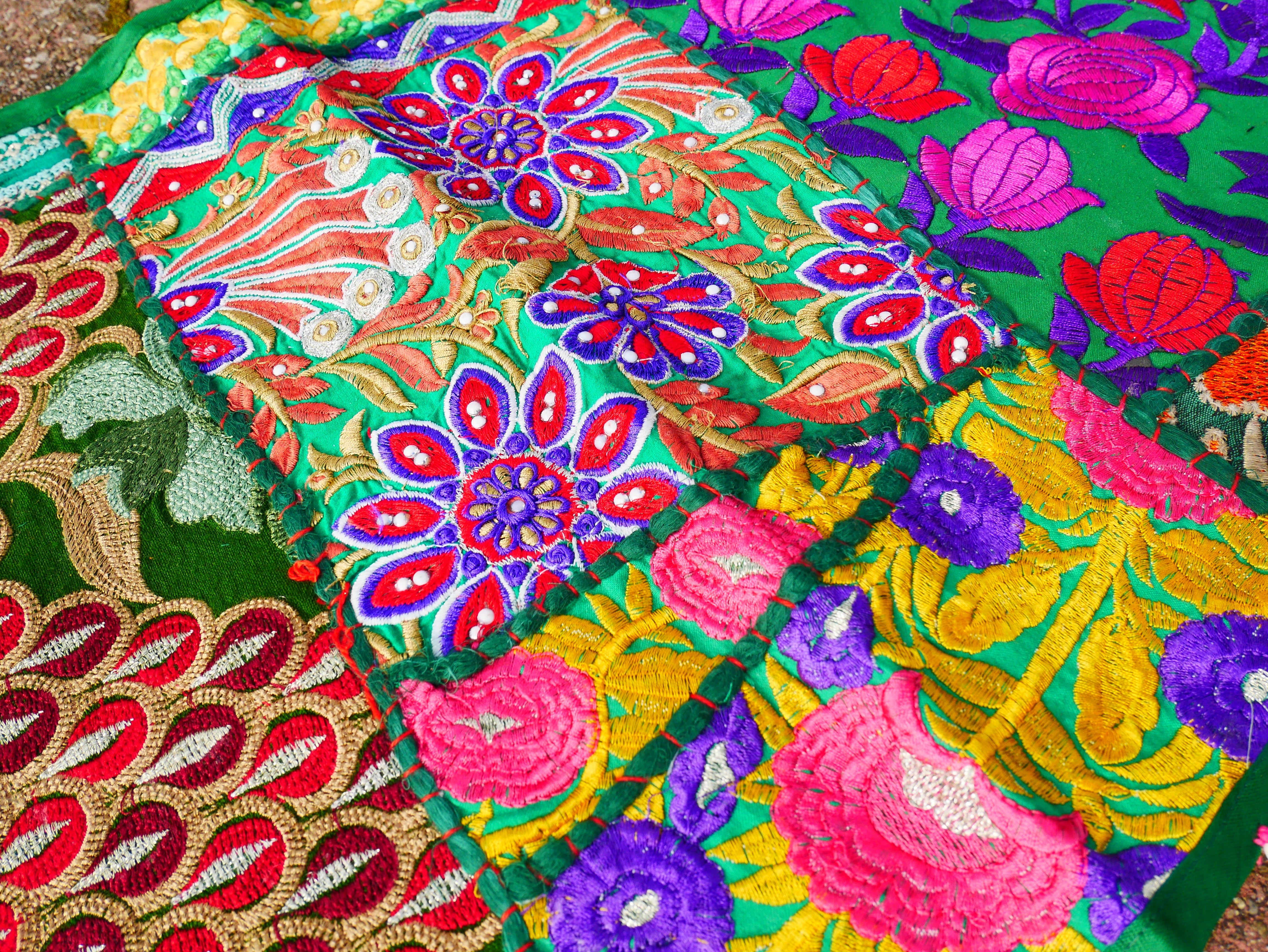 Indian door hanging - Toran - green wall tapestry for bohemian wall decor and hippie homes