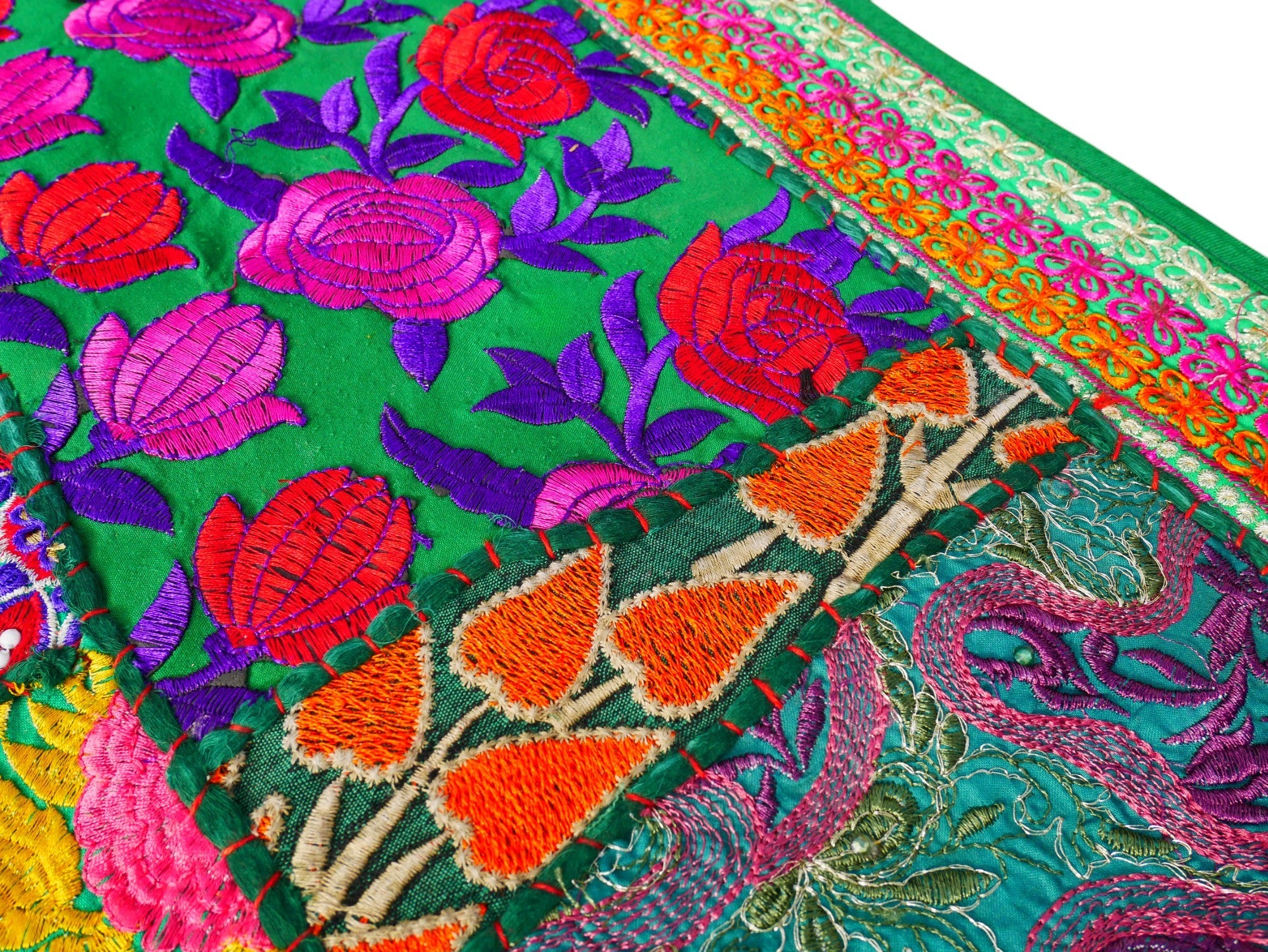 Colgante de puerta indio - Toran - tapiz de pared verde para decoración de pared bohemia y hogares hippies