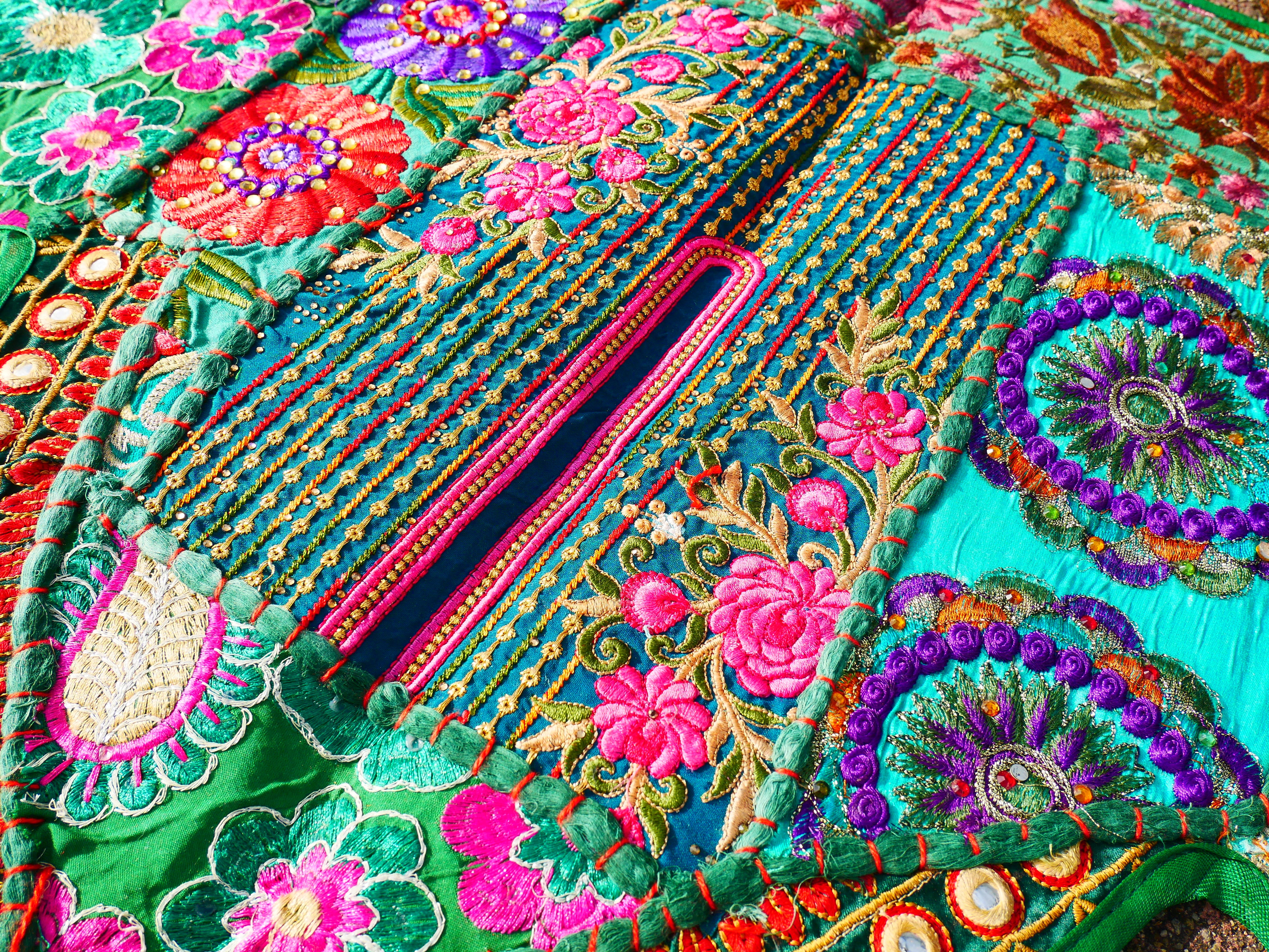 Colgante de puerta indio - Toran - tapiz de pared verde para decoración de pared bohemia y hogares hippies