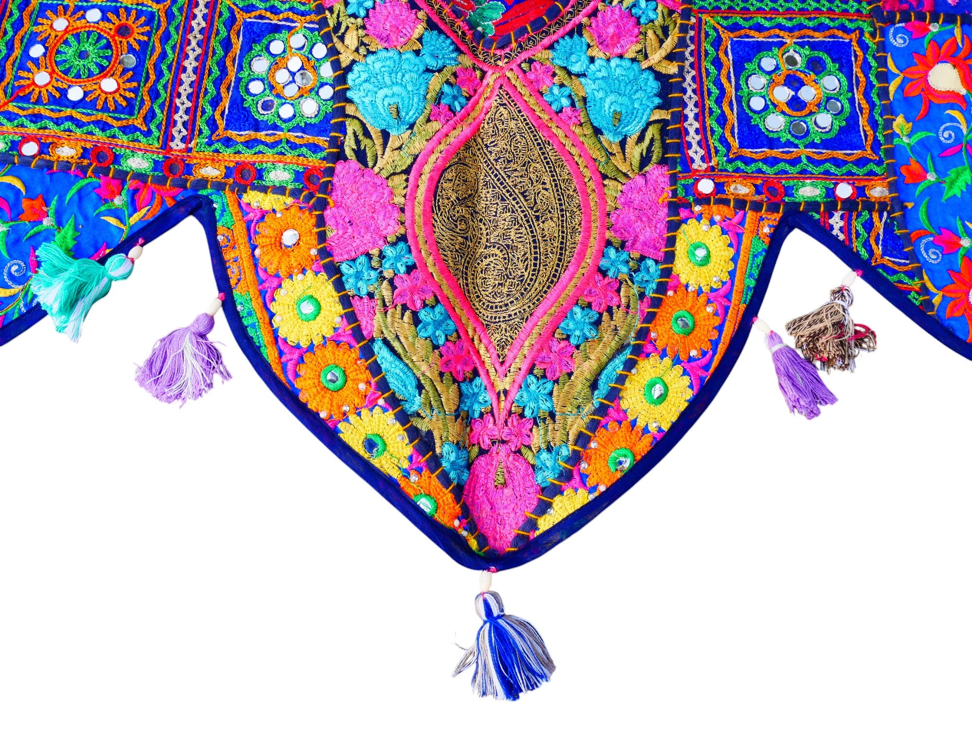 Tapiz indio para colgar en la puerta - Torán - tapiz de pared azul para decoración de paredes bohemias y hogares hippies