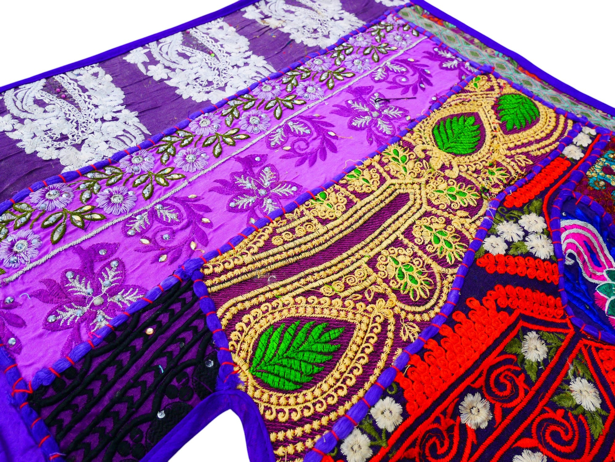 Colgadura de puerta india - Toran - tapiz de pared púrpura para decoración de pared bohemia y hogares hippies