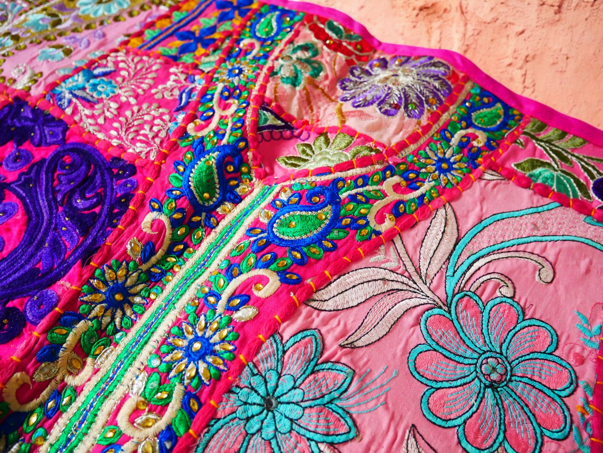 Tapiz indio para puerta - Toran - colorida decoración de pared bohemia y para hogares hippies