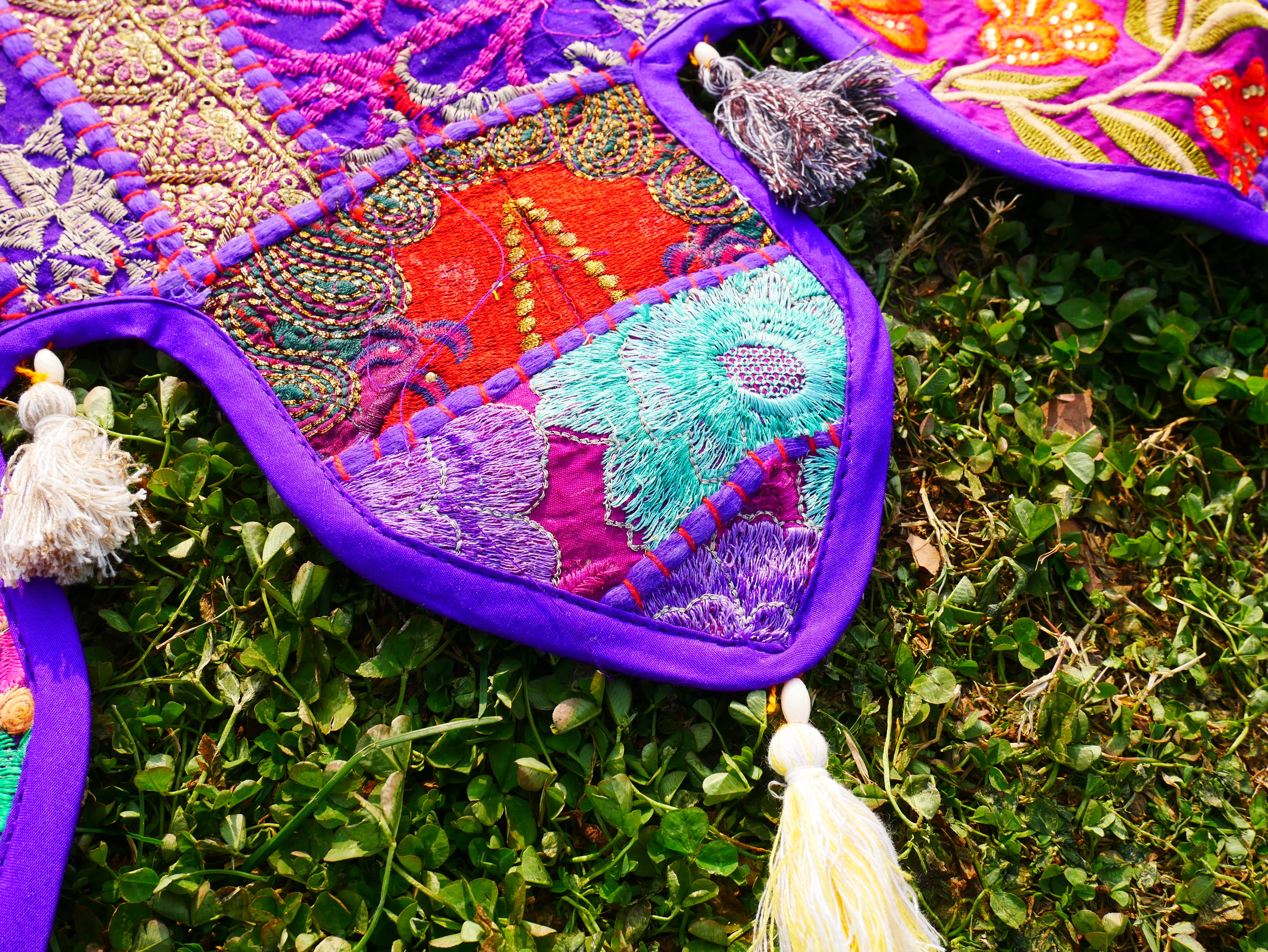 Handmade Patchwork Toran – Boho Door Valance, Hippie Window Hanging & Colorful Wall Decor