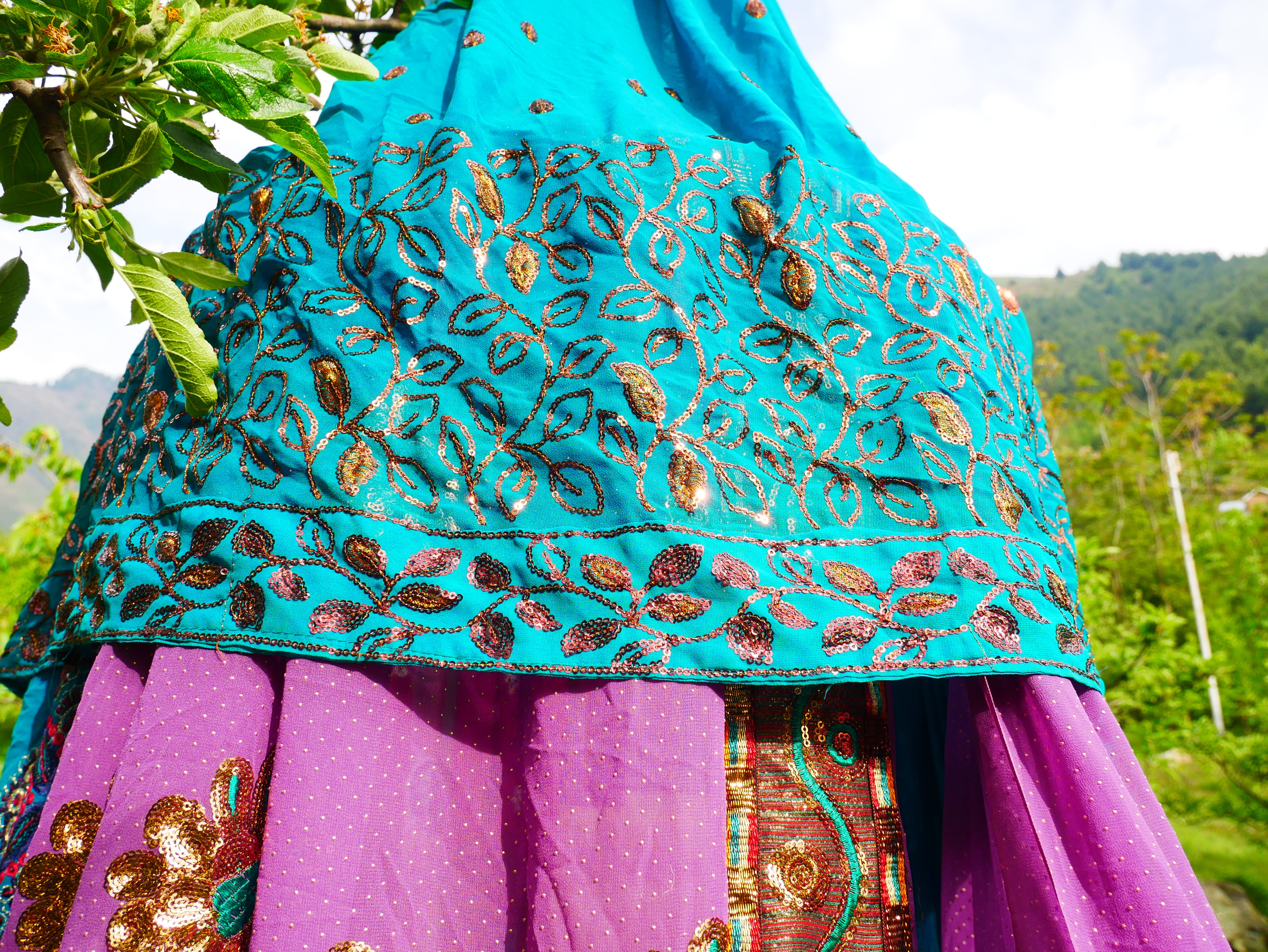 Saree canopy - hanging tent - bed canopy | bohemian wedding backdrop | Indian Hippie decor - floor seating area | meditation room - glamping