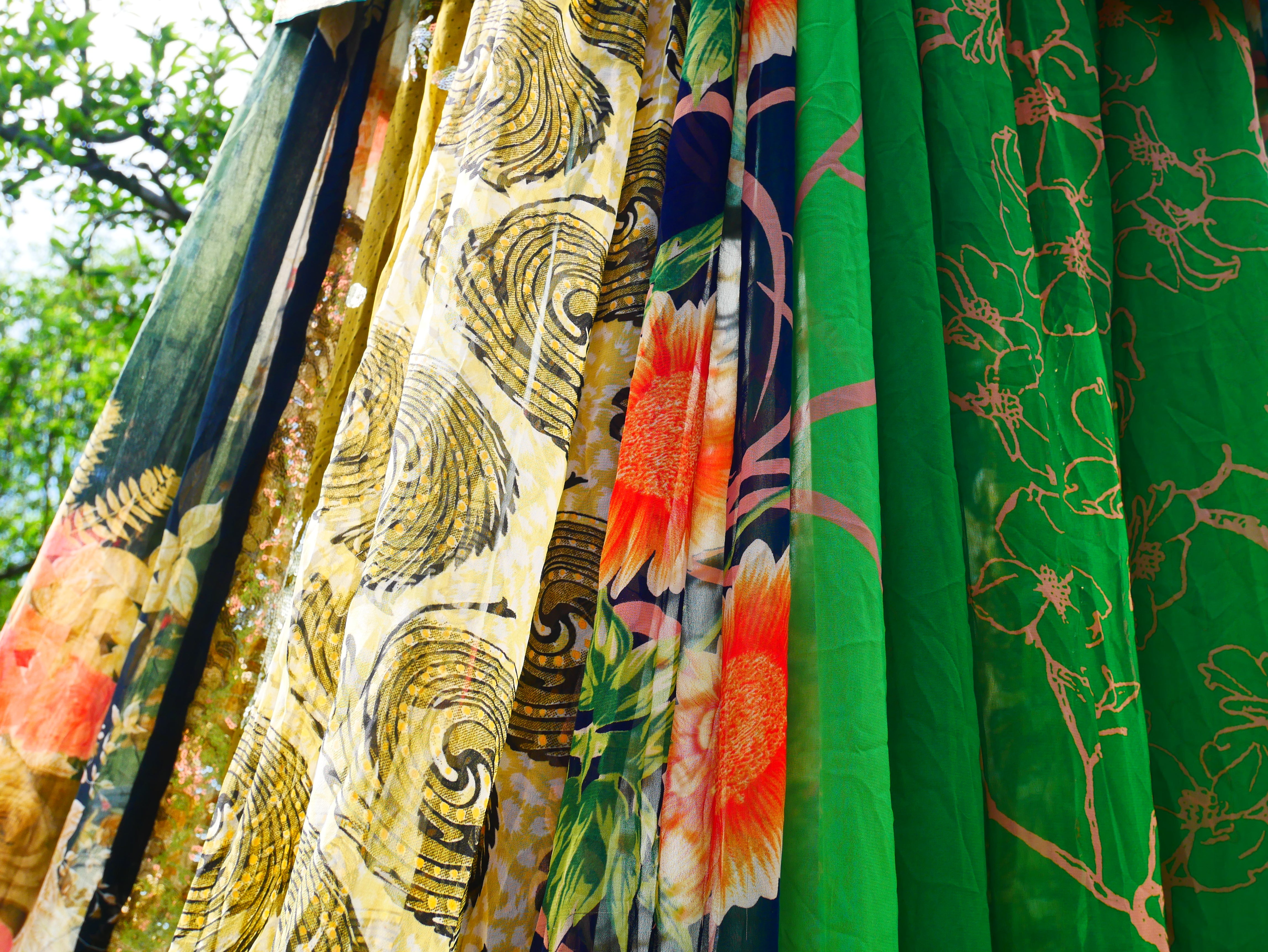 Shanti Canopy Saree tent - bed canopy | Kashmiri baldachin for Meditation Spaces or Reading nooks
