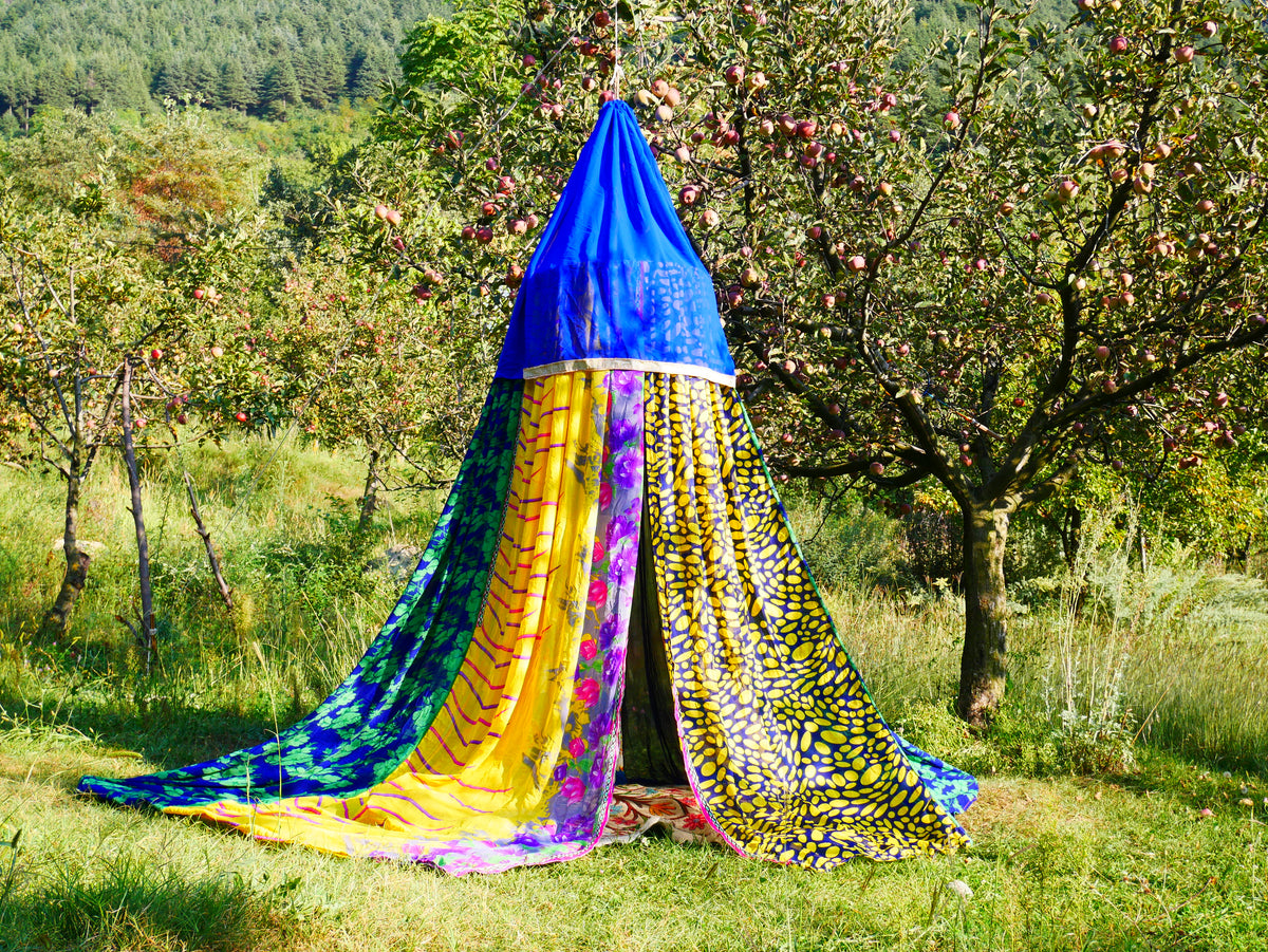 Embroidery canopy - Wedding Saree tent - bed canopy | hippie decor - Shanti baldachin