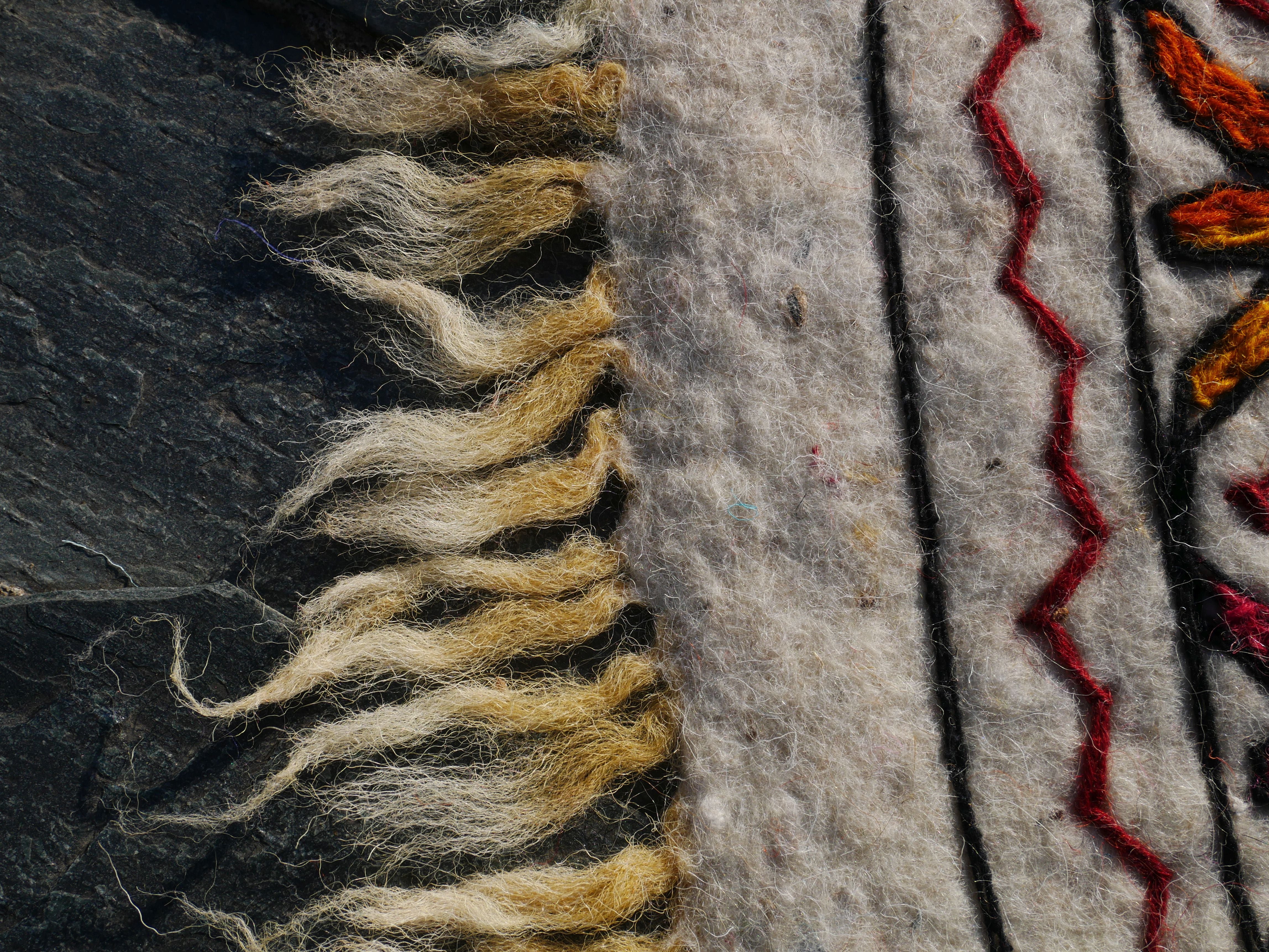 Round wool rug "Shanti Mandala" | Kashmiri Namda traditional hand felted wool rug bohemian bedroom rug - The Shanti Home