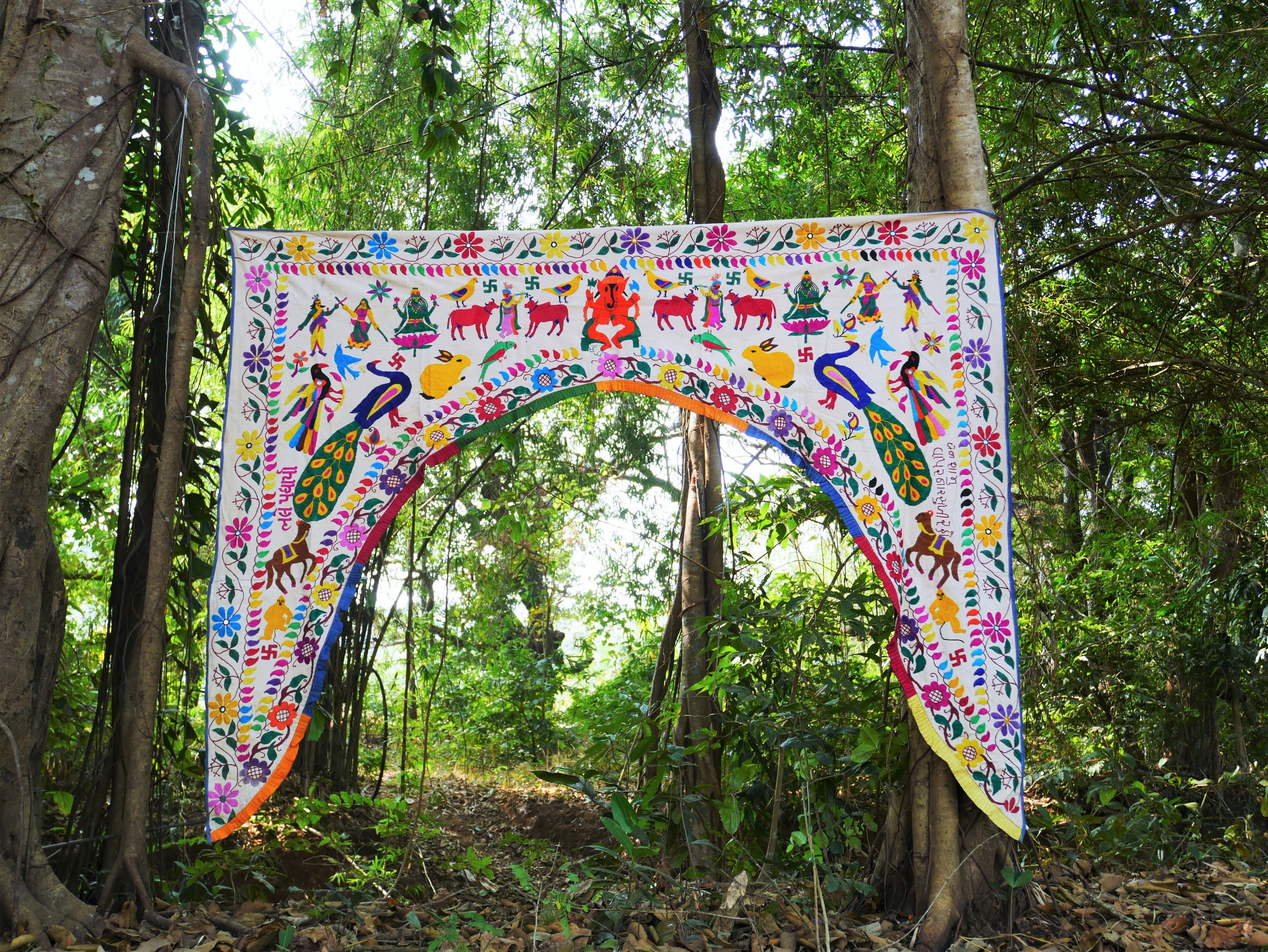 Vintage door valance - colorful Toran - Indian window topper | authentic tribal door decor | boho wall tapestry - bohemian curtain - The Shanti Home