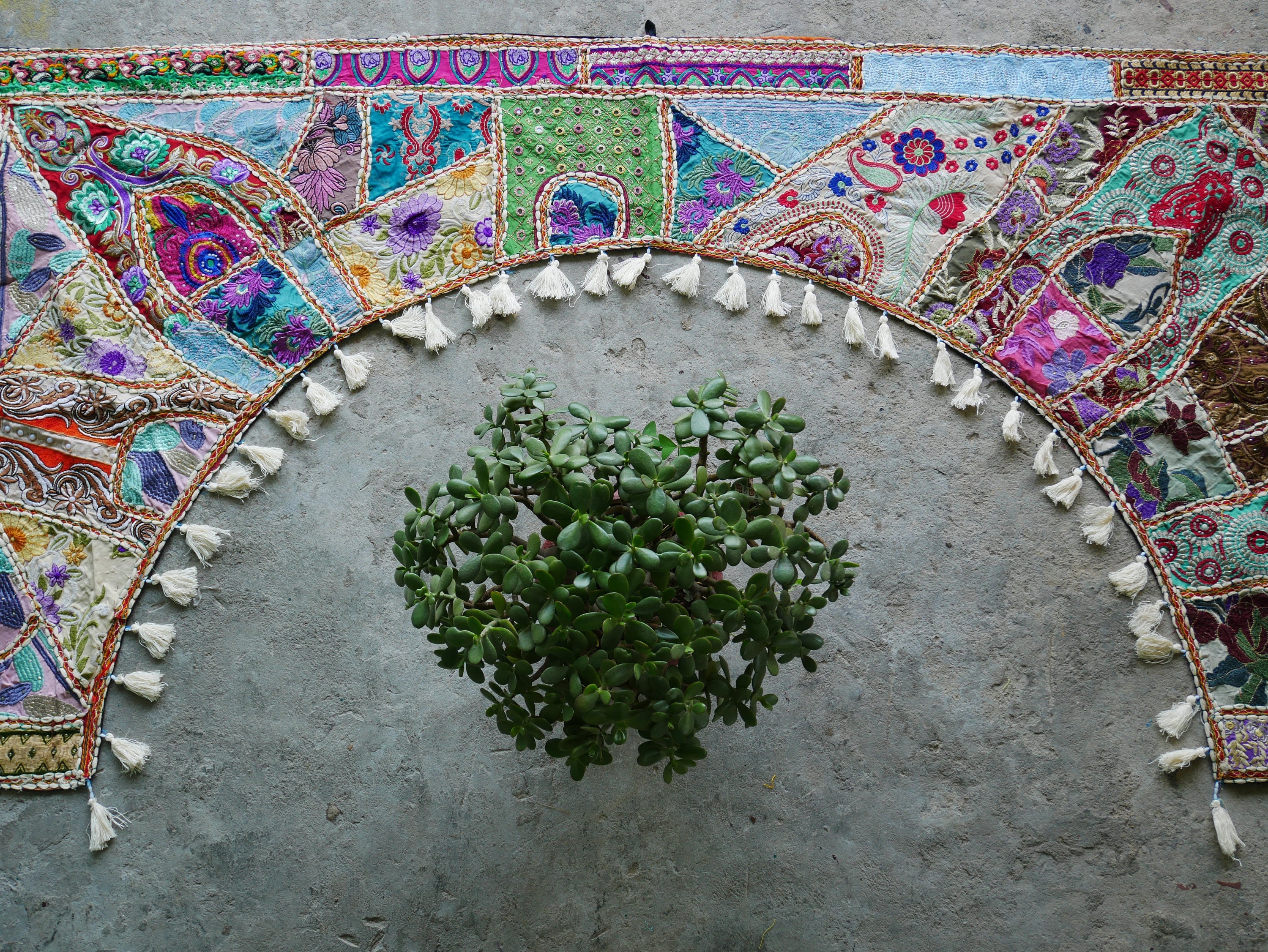 Large Indian Entrance Decor - Toran - Boho Wall Decor - Window Valance - The Shanti Home