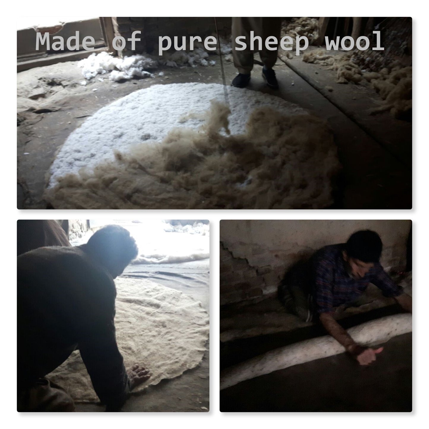 Handmade wool rug "Tree of life" traditional Namda felt rug from Kashmir | hand felted, embroidered 6x4 bohemian rug - colorful floral rug - The Shanti Home