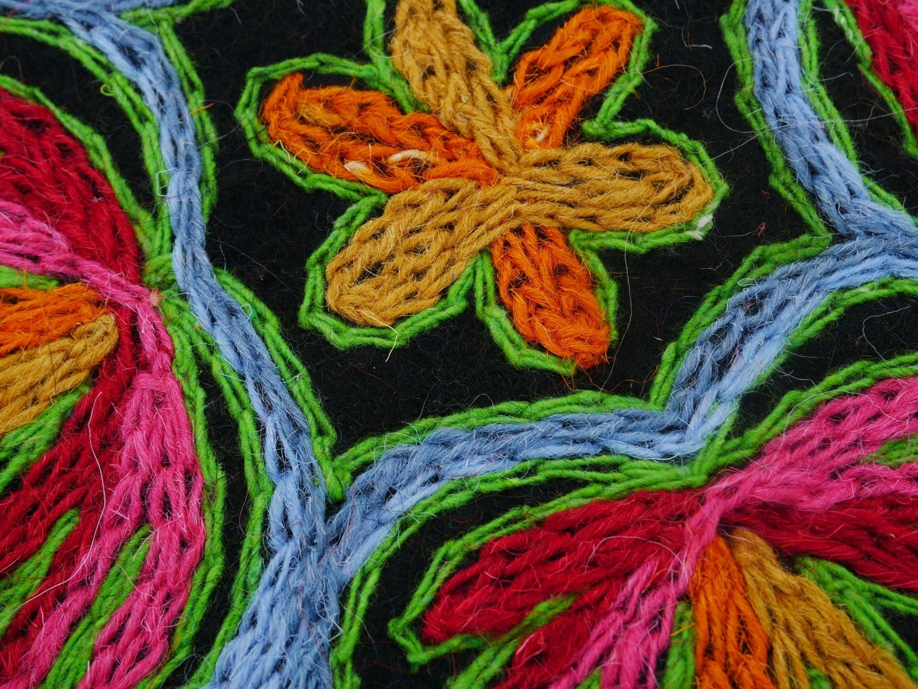 Floor seating pad, meditation cushion felted chair pad | boho seat pad - Namda - The Shanti Home