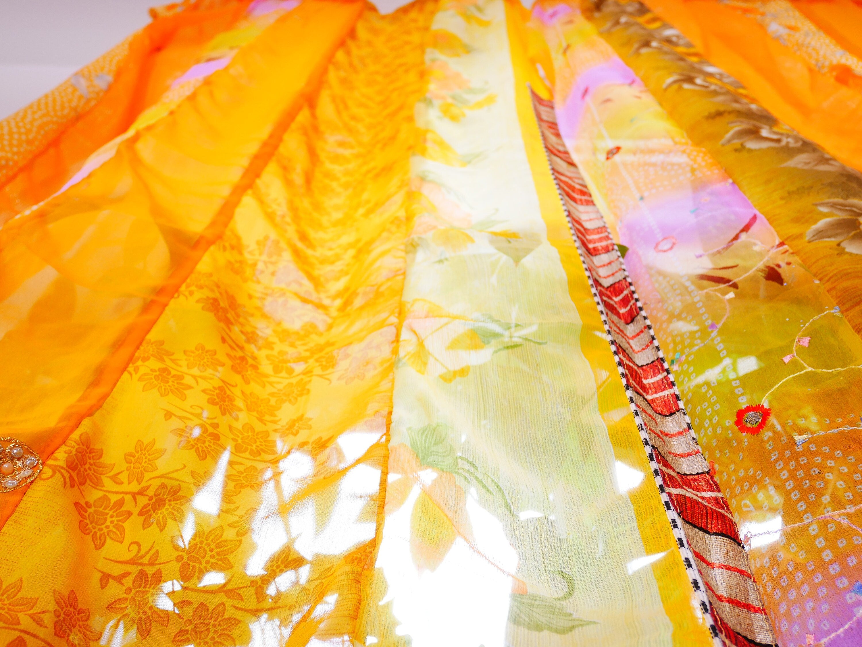 Boho curtains Indian saree curtain | handmade patchwork curtains for bohemian window decor - The Shanti Home