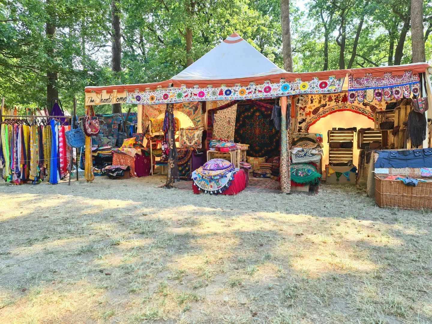 The Shanti Home market booth at MPS Festival Berlin – Indian boho home decor textiles