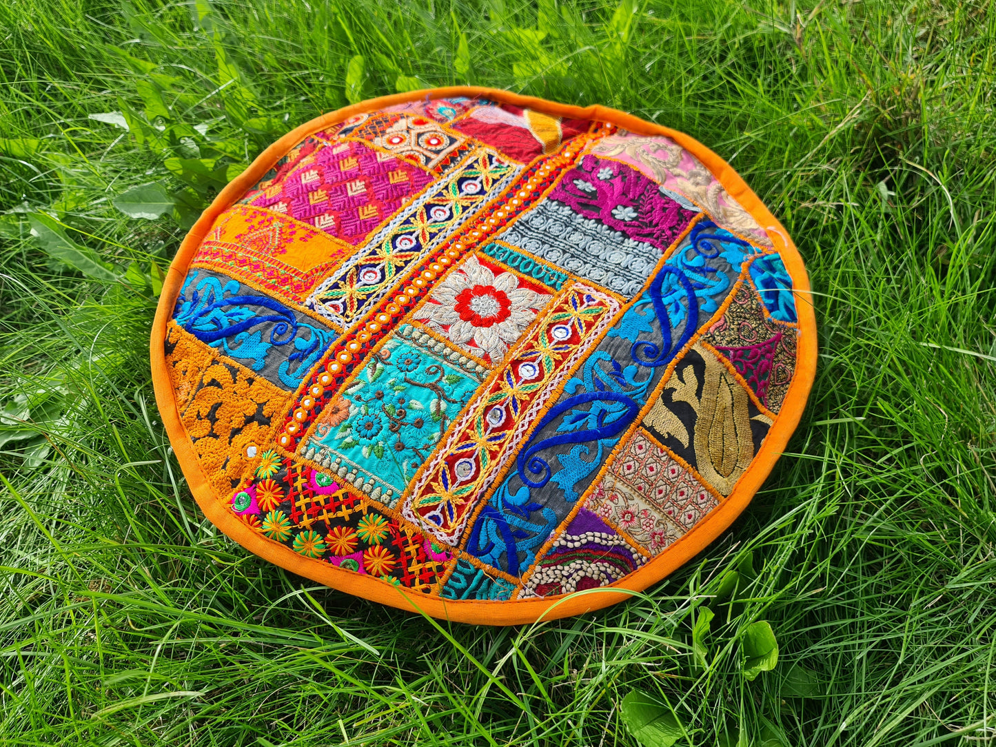 Round floor pillow - floor cushion cover - meditation cushion