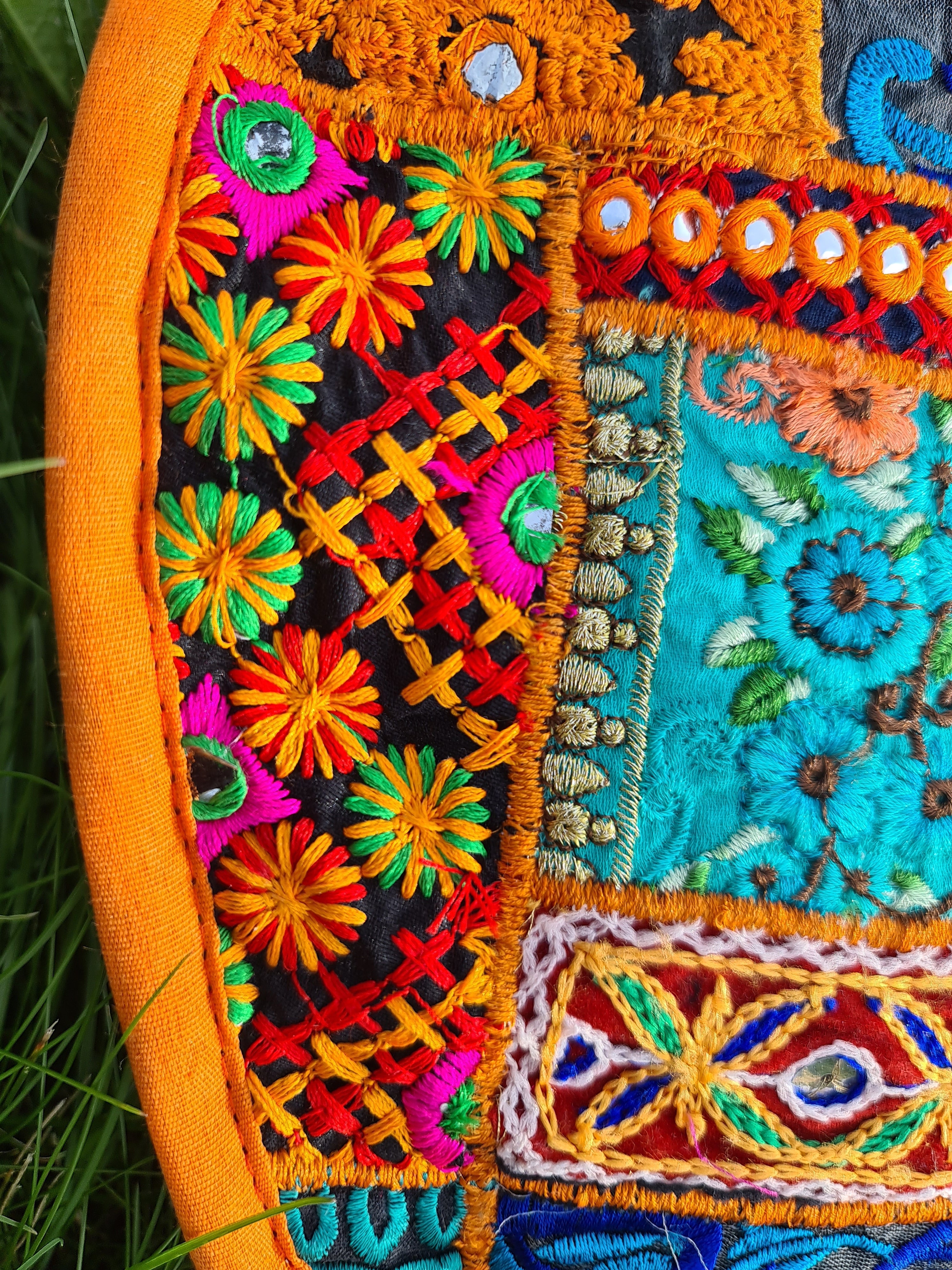 Funda de cojín de meditación – Almohada de suelo bohemia india tipo patchwork para sentarse en el suelo