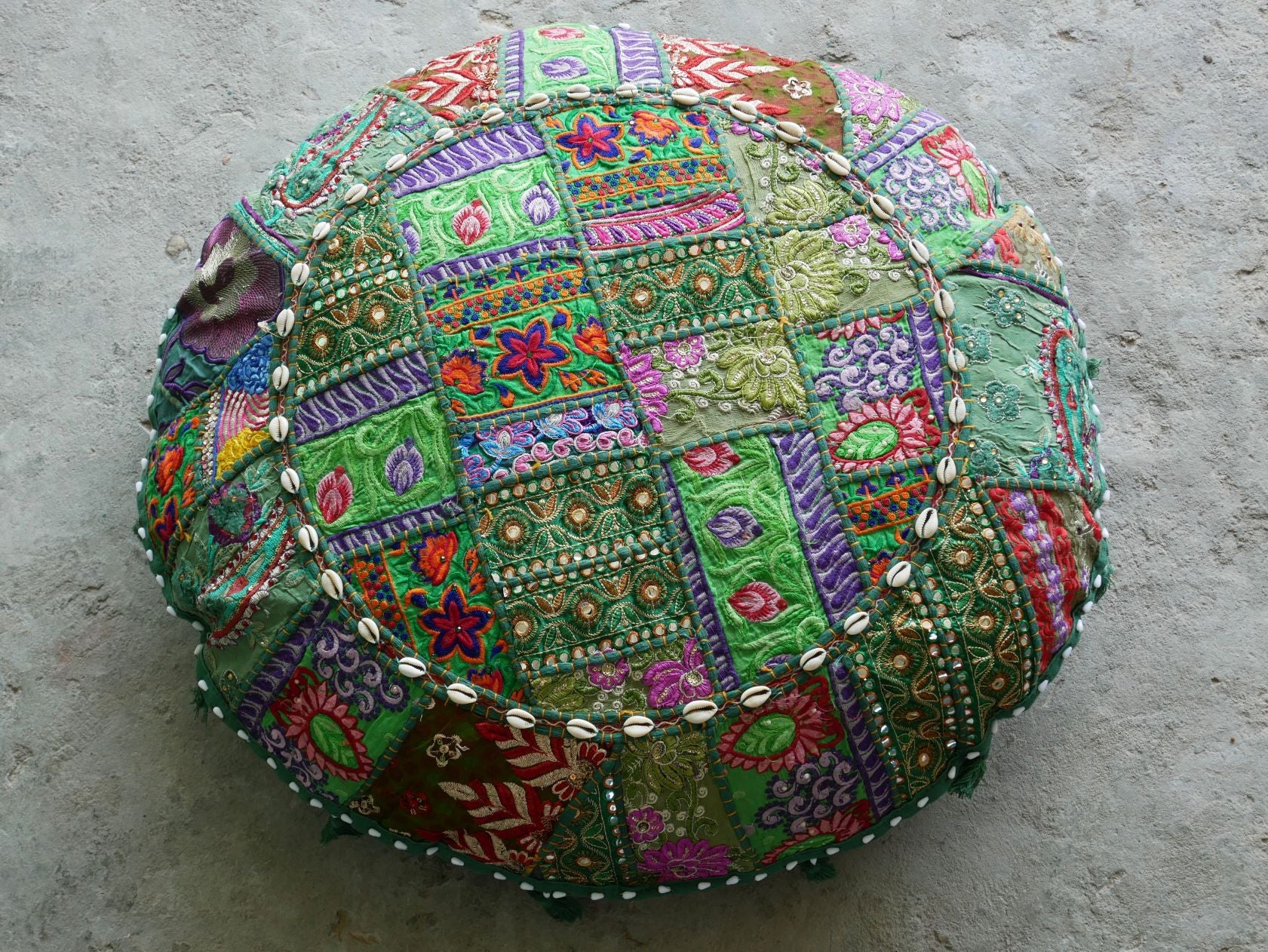 Floor pillow "Boho Jungle" large floor cushion cover or meditation cushion (cover only) - The Shanti Home