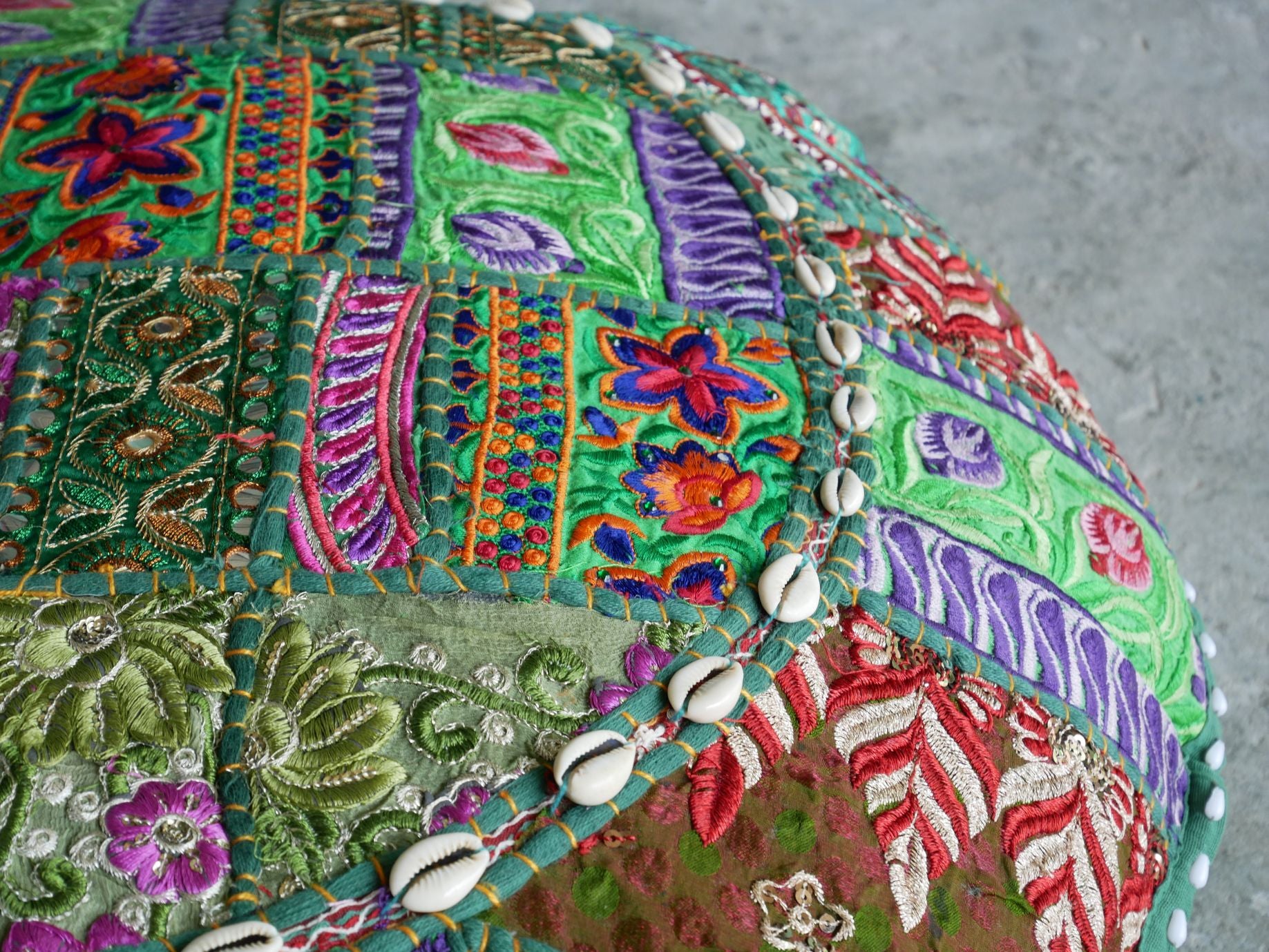 Floor pillow "Boho Jungle" large floor cushion cover or meditation cushion (cover only) - The Shanti Home