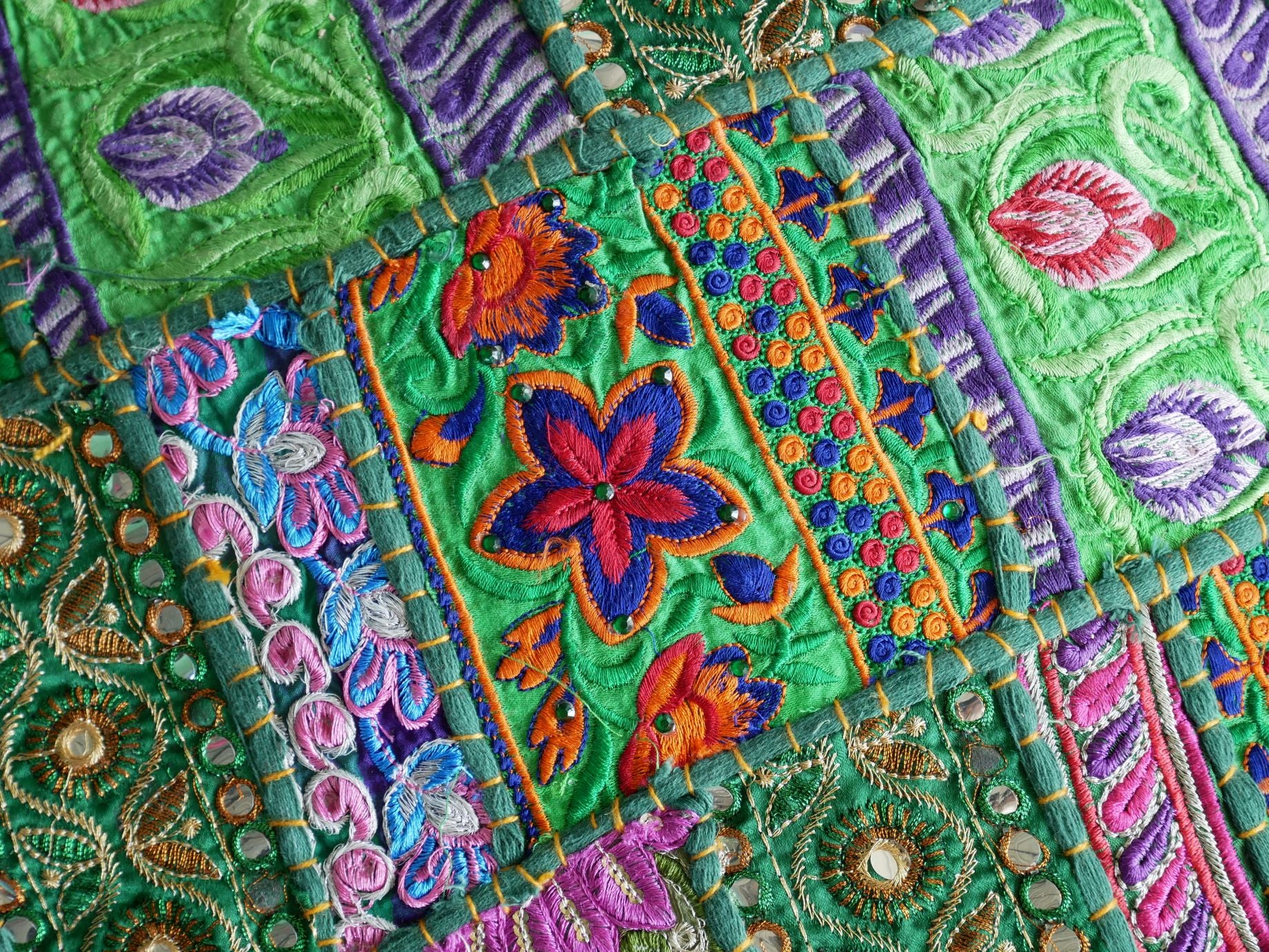 Floor pillow "Boho Jungle" large floor cushion cover or meditation cushion (cover only) - The Shanti Home