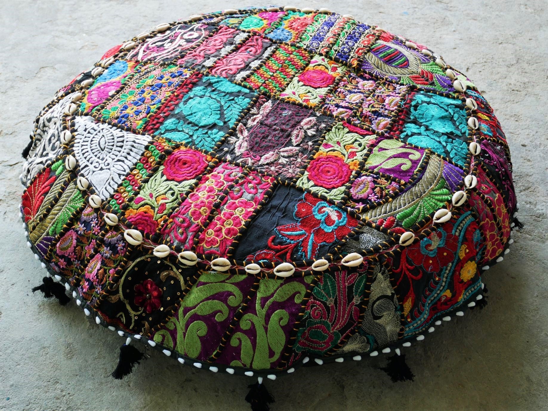Floor pillow "Masala" - Indian floor seating | Colorful meditation cushion - boho floor pillow - Cover only