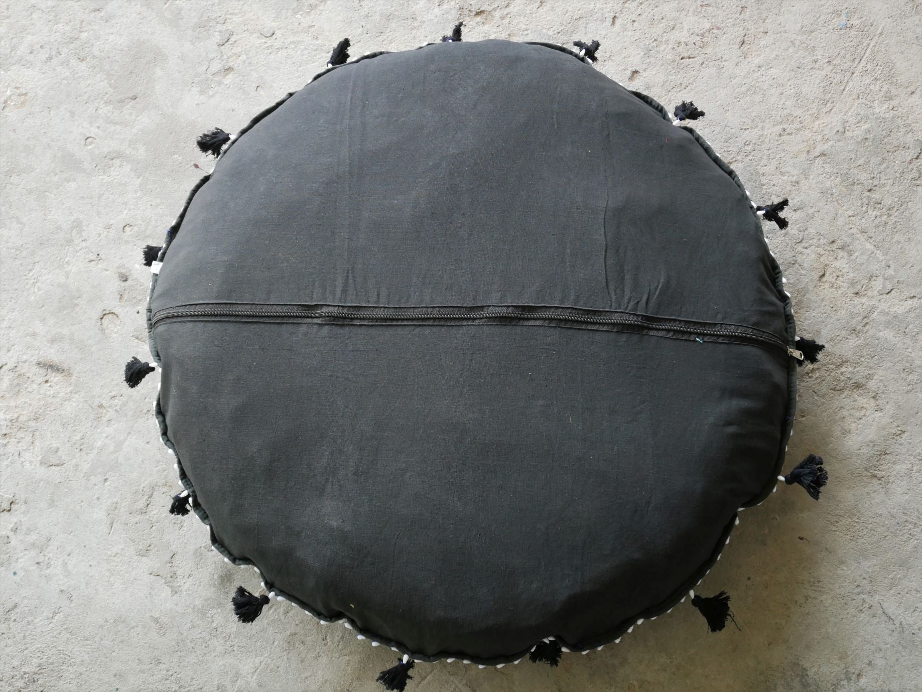 Patchwork floor pillow cover - colorful meditation cushion - Indian boho style floor seating. - The Shanti Home