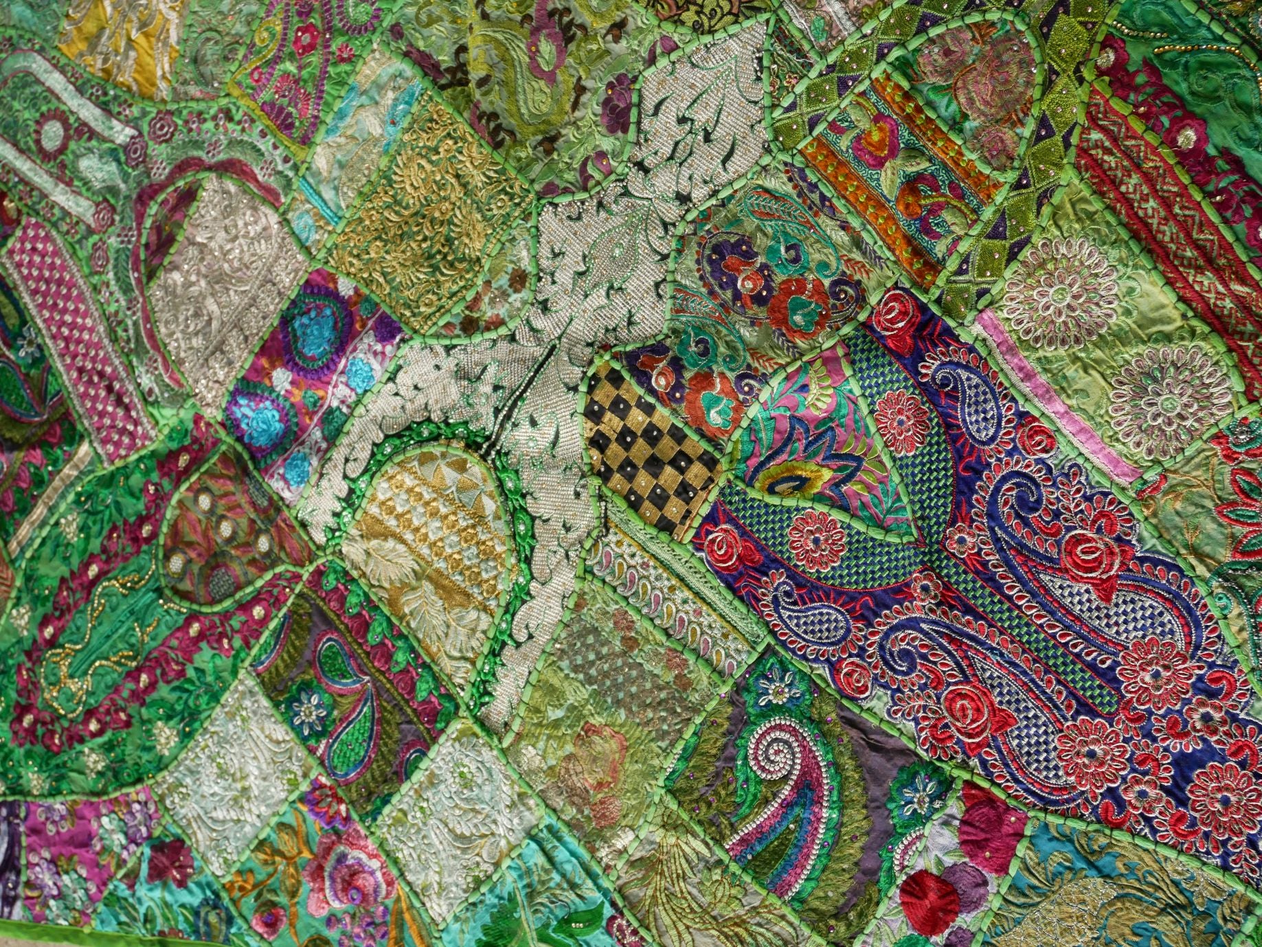 Tapiz de pared estilo jungla bohemio Patchwork - Hippie indio - Tapiz de pared estilo bohemio