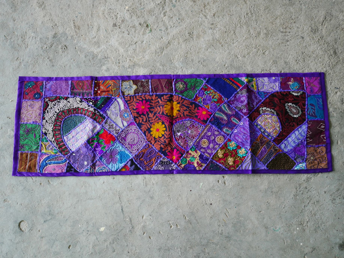 Table runner - wall tapestry boho style Indian wall hanging colorful table runner